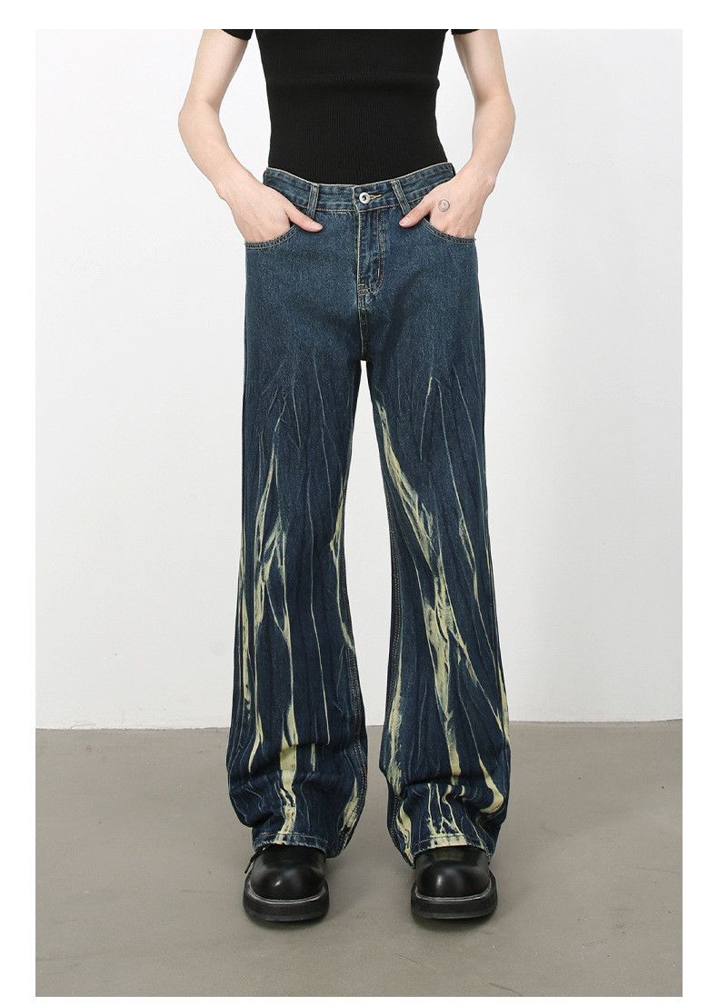 Japanese Brand American hip-hop men's vintage straight tie-dye flared jeans Size US 32 / EU 48 - 1 Thumbnail