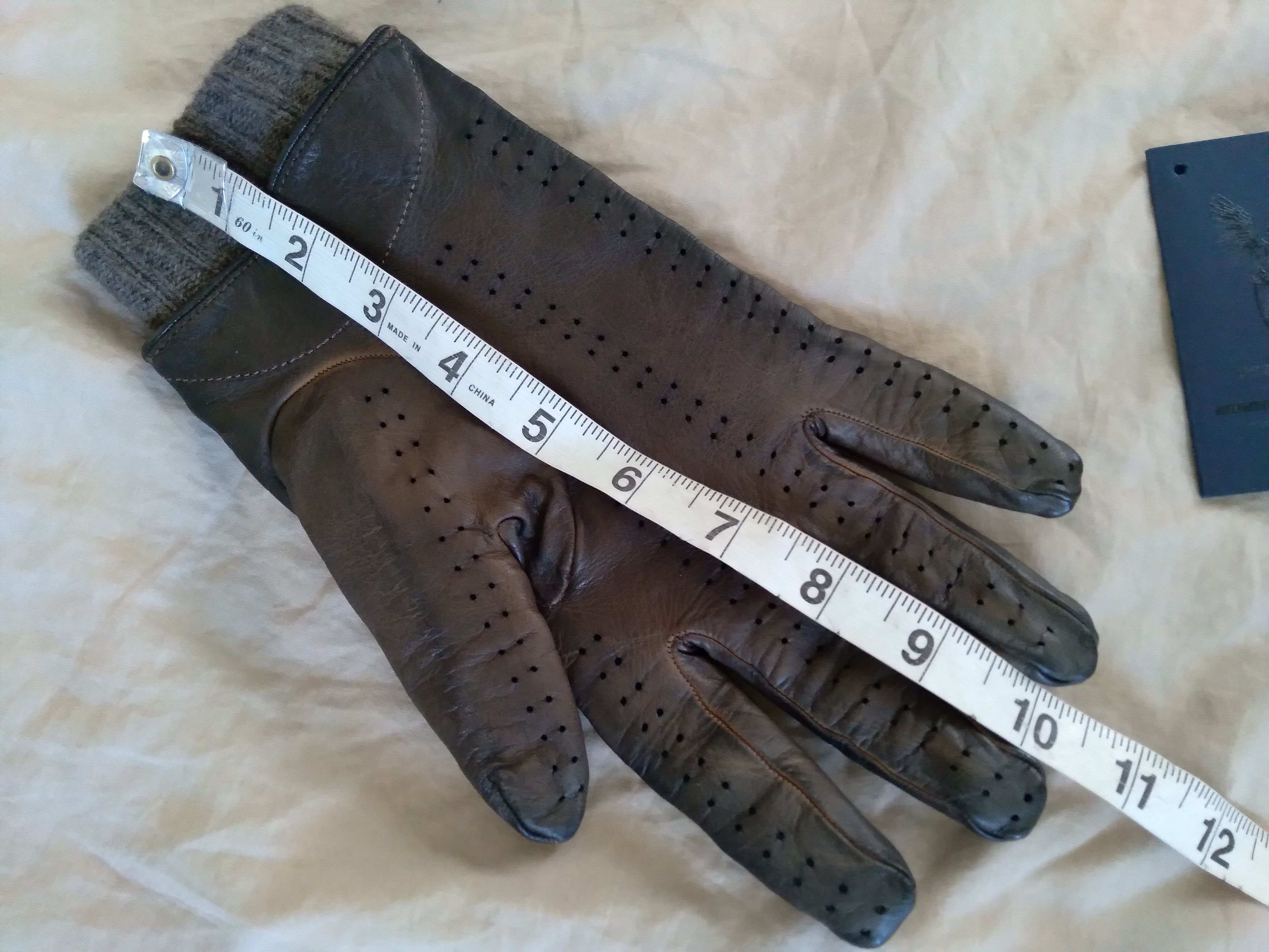 Other Christophe Fenwick Leather Cashmere Gloves Medium 9 Italy Size ONE SIZE - 7 Thumbnail