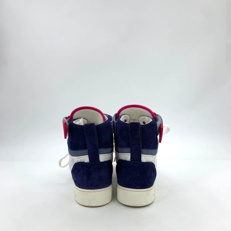 Louis Vuitton Louis Vuitton Color-block logo embossed lace-up high-top b Size US 7 / EU 40 - 4 Thumbnail