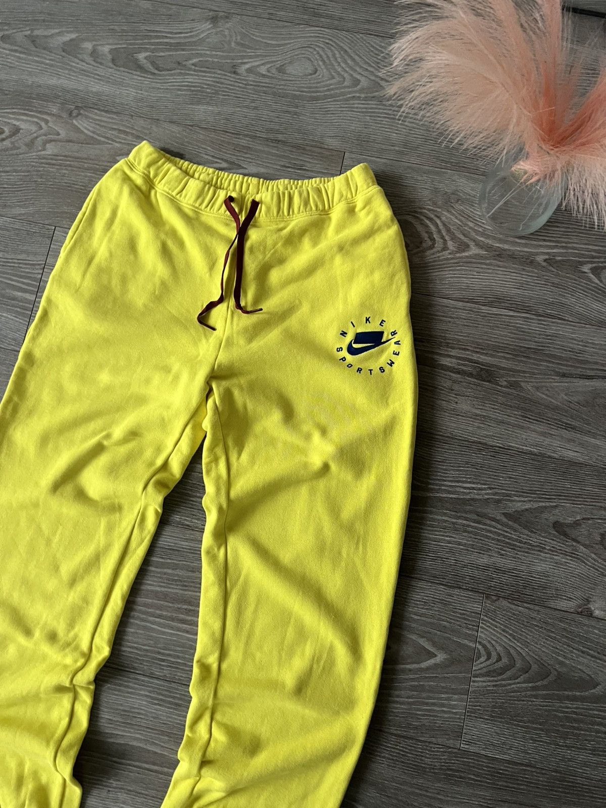 Nike ‼️Nike Sportswear NSW 253 Yellow Cotton Joggers‼️ Size US 32 / EU 48 - 7 Thumbnail