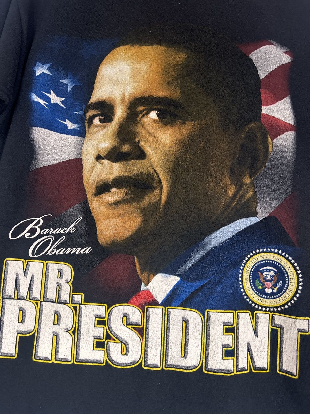 Vintage 2008 Barack Obama Mr President United States of America Tee Size US L / EU 52-54 / 3 - 3 Thumbnail