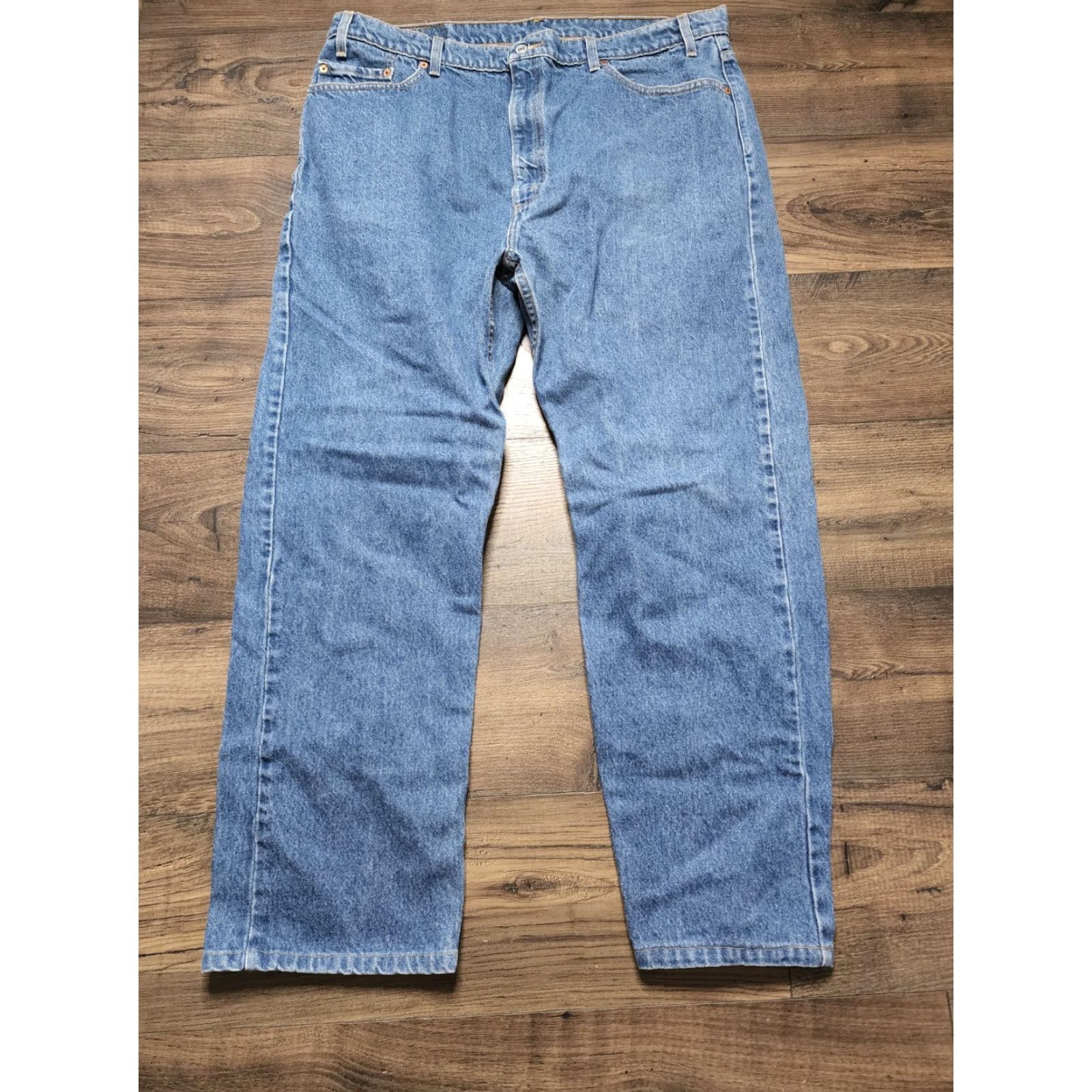 Levi's Levis Mens Jeans 42x32 Blue Denim 505 Regular Straight Fit Mid Rise Size US 42 / EU 58 - 3 Thumbnail