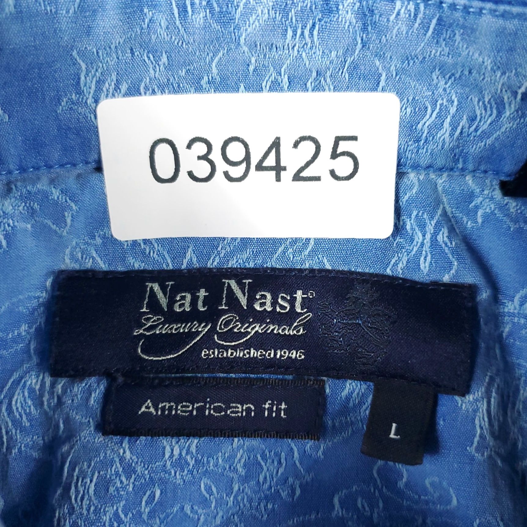 Nat Nast Nat Nast Shirt Mens Large Blue Silk Floral Short Sleeve Button-Up Collared Casual Mens Size US L / EU 52-54 / 3 - 6 Thumbnail