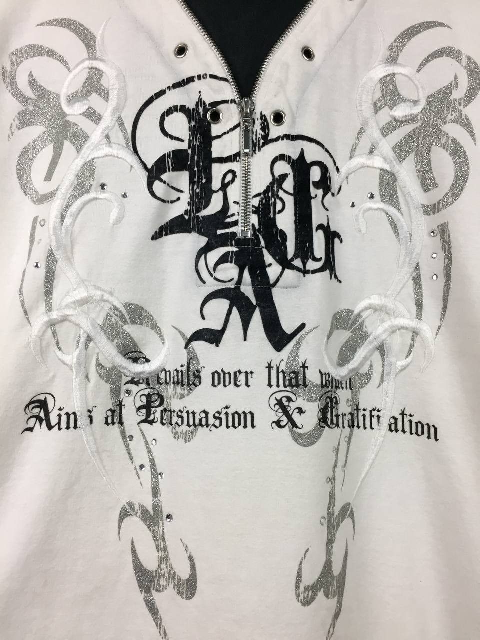Japanese Brand Corn Flake Japan Cyber Grunge Zipper Neck Long Sleeve Tee Size US L / EU 52-54 / 3 - 4 Thumbnail