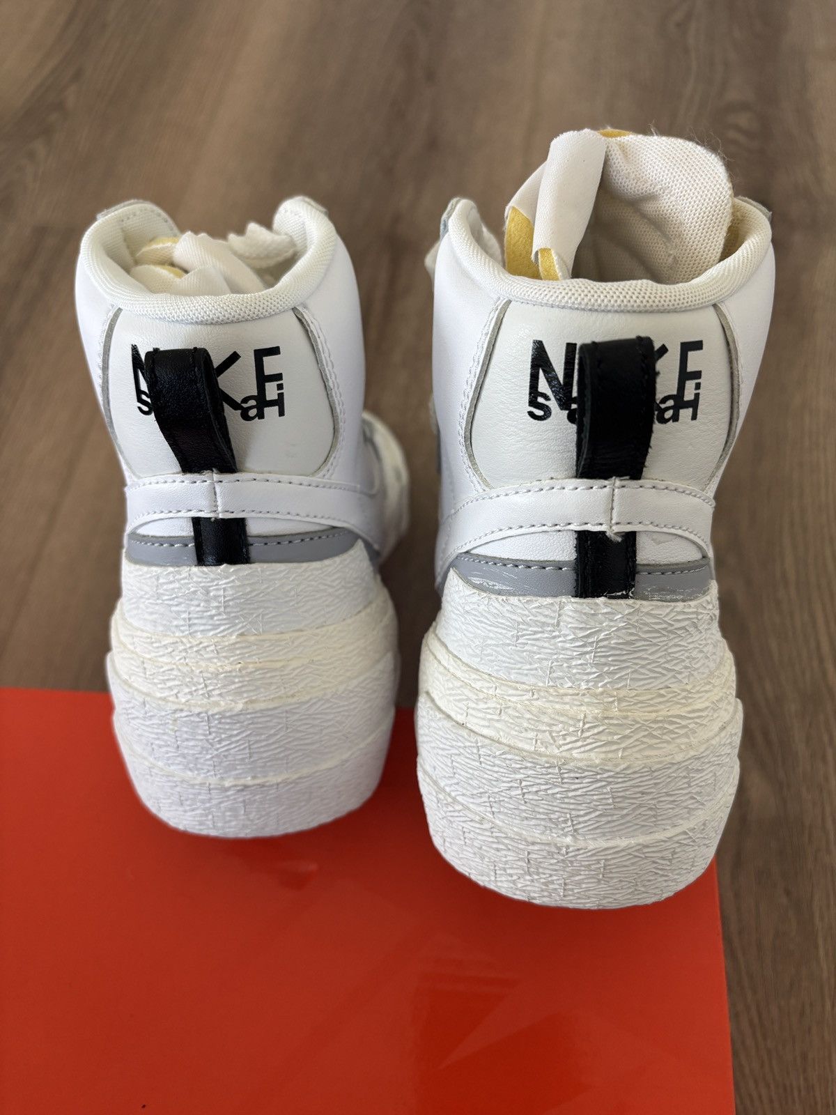 Nike × Sacai Nike Blazer Mid Sacai White Grey 2019 Size US 9 / EU 42 - 5 Thumbnail