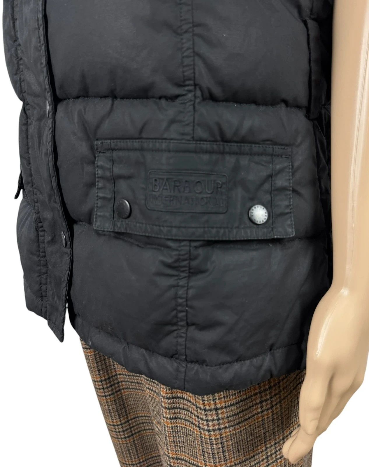 Barbour Barbour International Wax Cotton Down Gilet Size L / US 10 / IT 46 - 4 Thumbnail