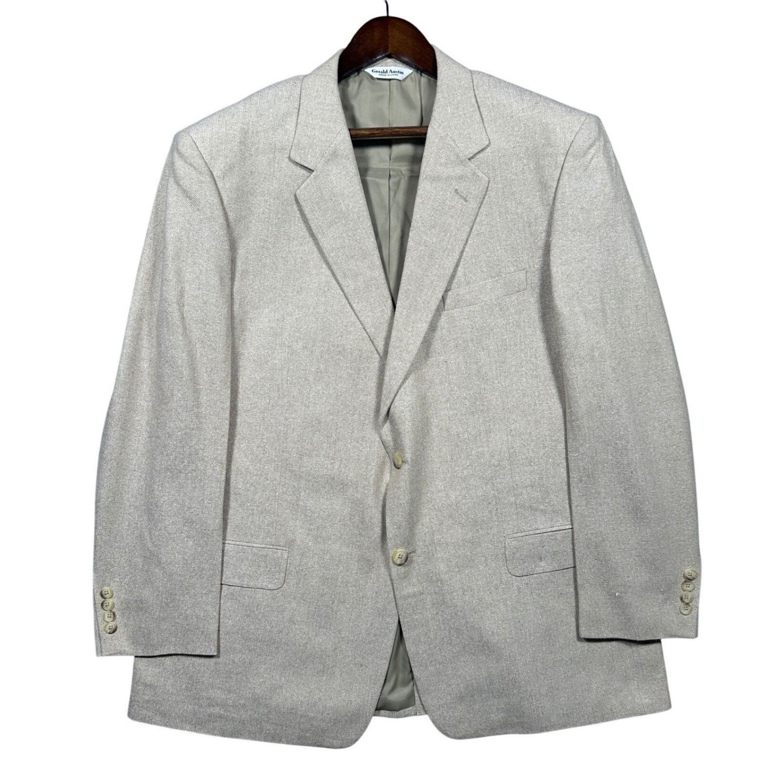 Other Gerald Austin Silk Blazer Mens 48L Tan NWT Sport Coat Size 48L - 1 Thumbnail