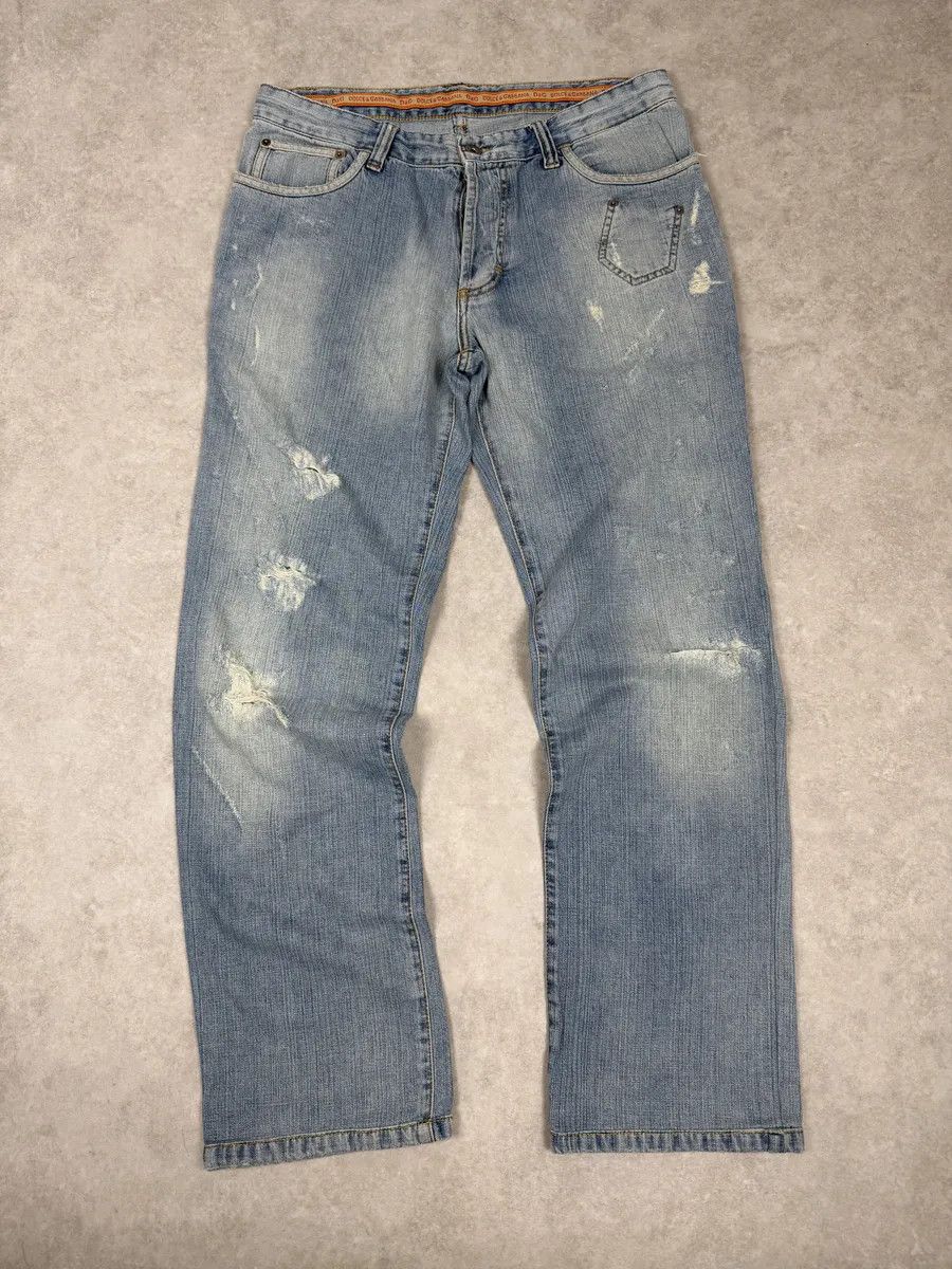 Dolce & Gabbana SS2006 Dolce & Gabbana Blue Distressed Contemporary Denim Jeans Size US 32 / EU 48 - 5 Thumbnail