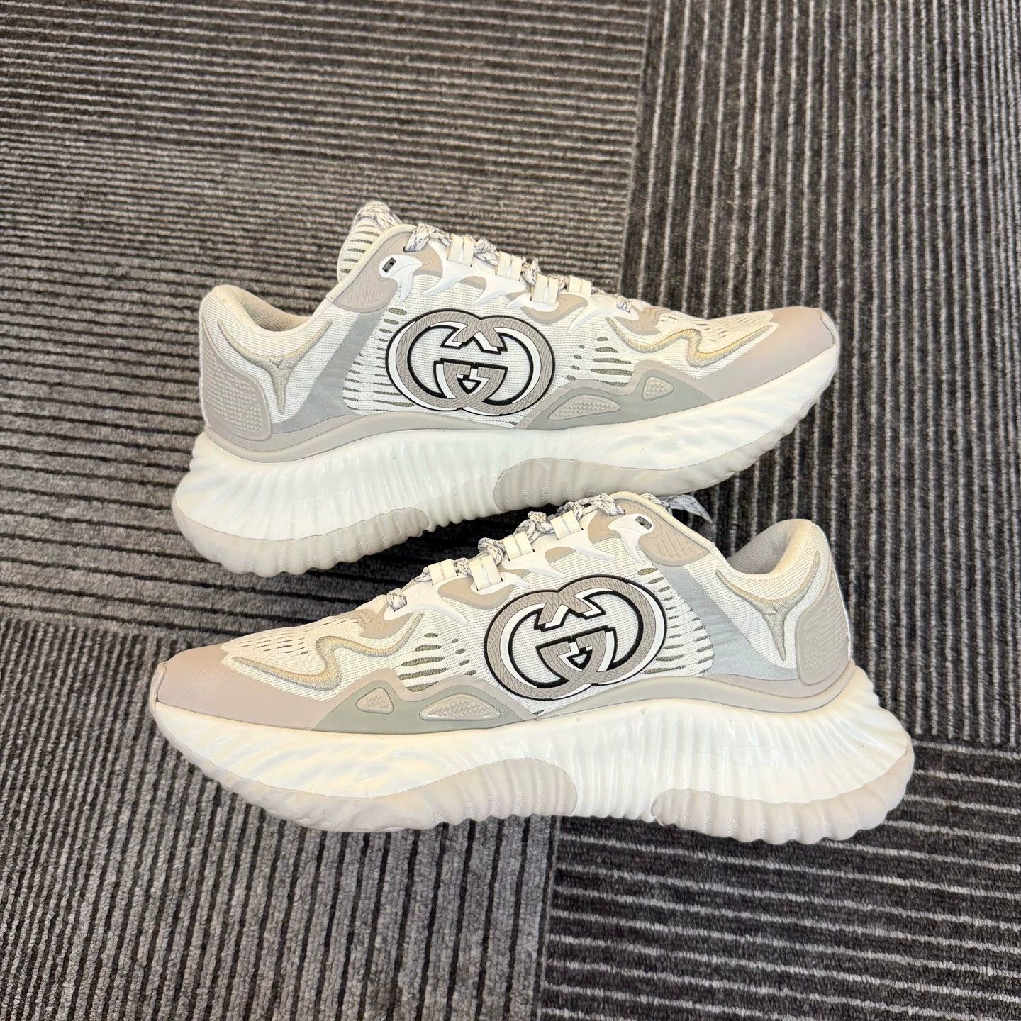 Gucci Gucci RIPPLE White/Grey Sneakers 7.5 US 99 New Size US 7.5 / EU 40-41 - 3 Thumbnail