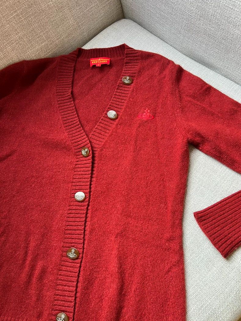 Vivienne Westwood Vivienne Westwood Christmas red LOGO sweater open shirt Size M / US 6-8 / IT 42-44 - 1 Thumbnail