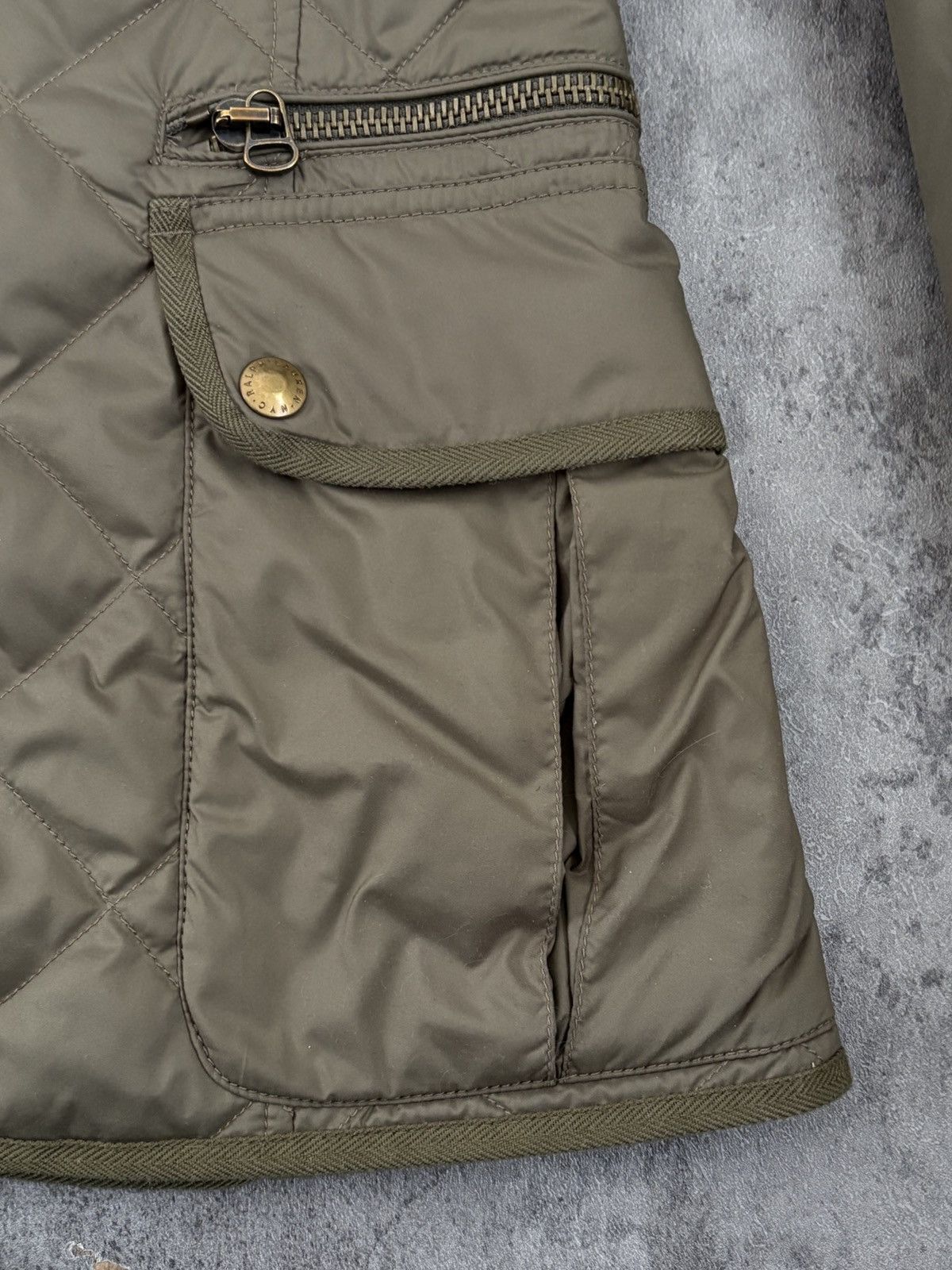 Ralph Lauren Ralph Lauren Olive Green Down & Feather Quilted Zip Jacket Size M / US 6-8 / IT 42-44 - 11 Thumbnail