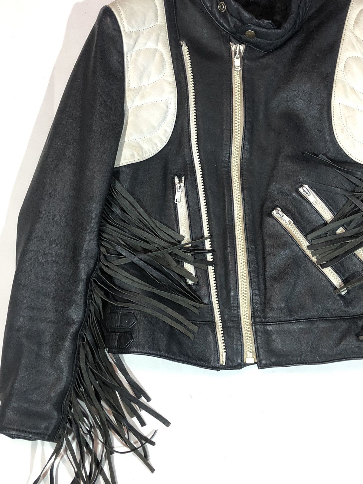 Vintage Echtes Leder Leather Jacket biker Racing Size US XS / EU 42 / 0 - 10 Thumbnail