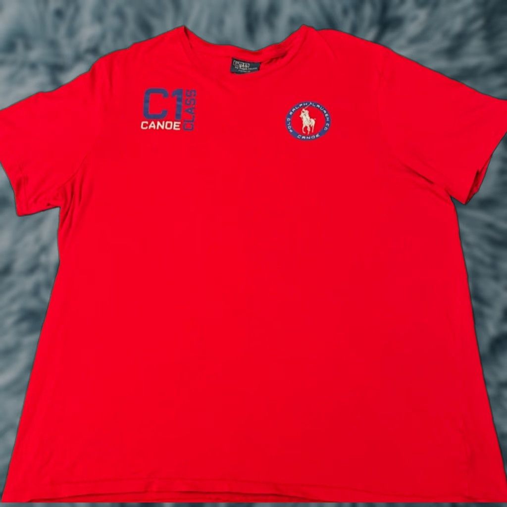 Polo Ralph Lauren VINTAGE Polo Ralph Lauren Canoe C1 Class Stadium VTG Shirt Mens XXL Red 90s Retro Hip Hop Sports Outdoor Vintage Shirts Mens Size US XXL / EU 58 / 5 - 1 Thumbnail