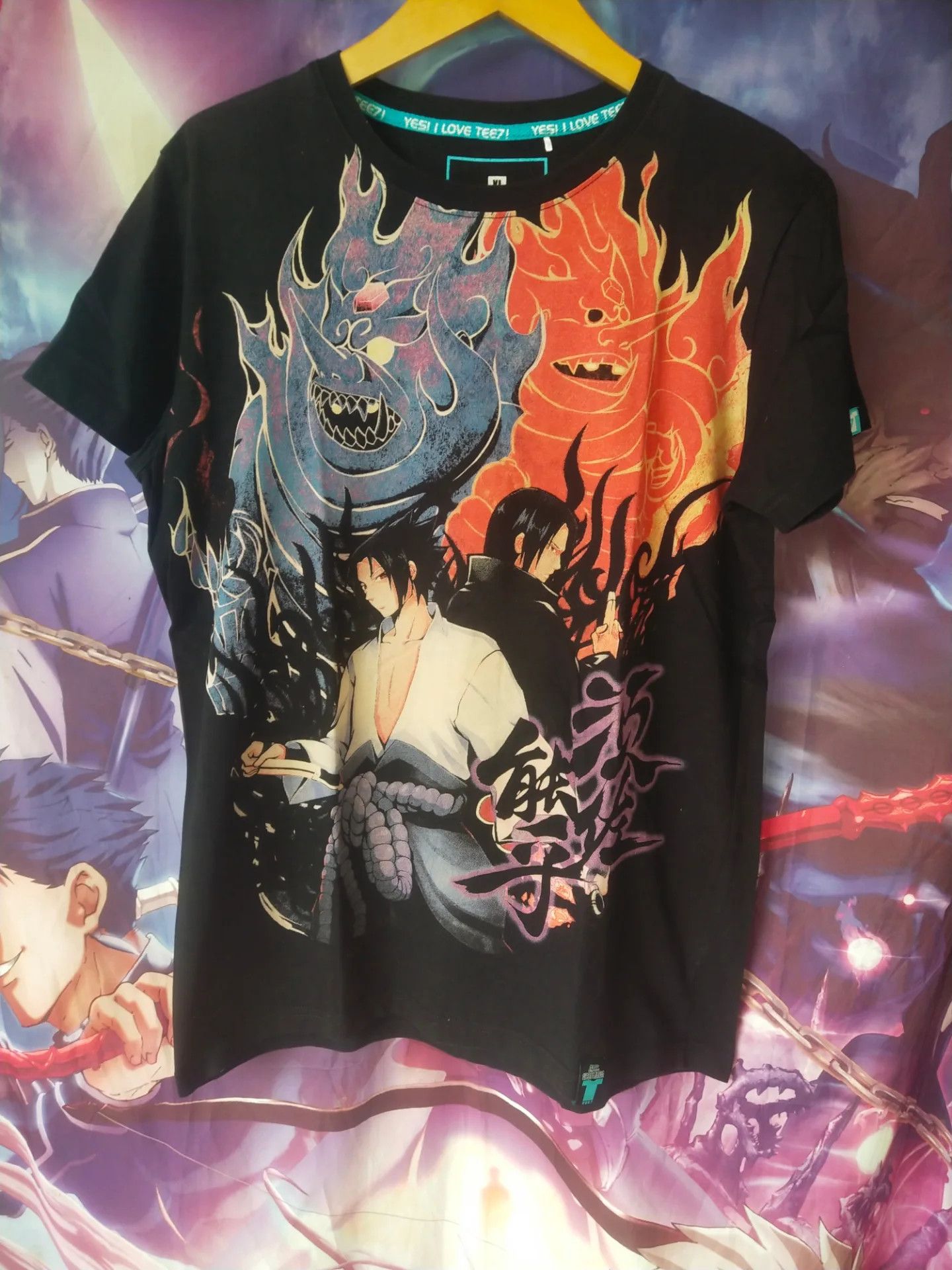 Anime Naruto Sasuke and Itachi Mega Print Anime Tee Size US L / EU 52-54 / 3 - 1 Thumbnail