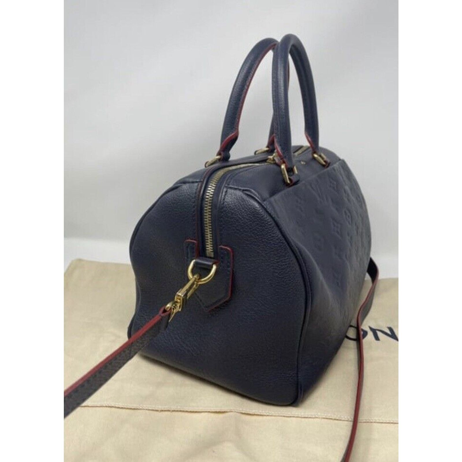 Louis Vuitton Louis Vuitton Speedy 30 Marine Rouge Empreinte Size ONE SIZE - 3 Thumbnail