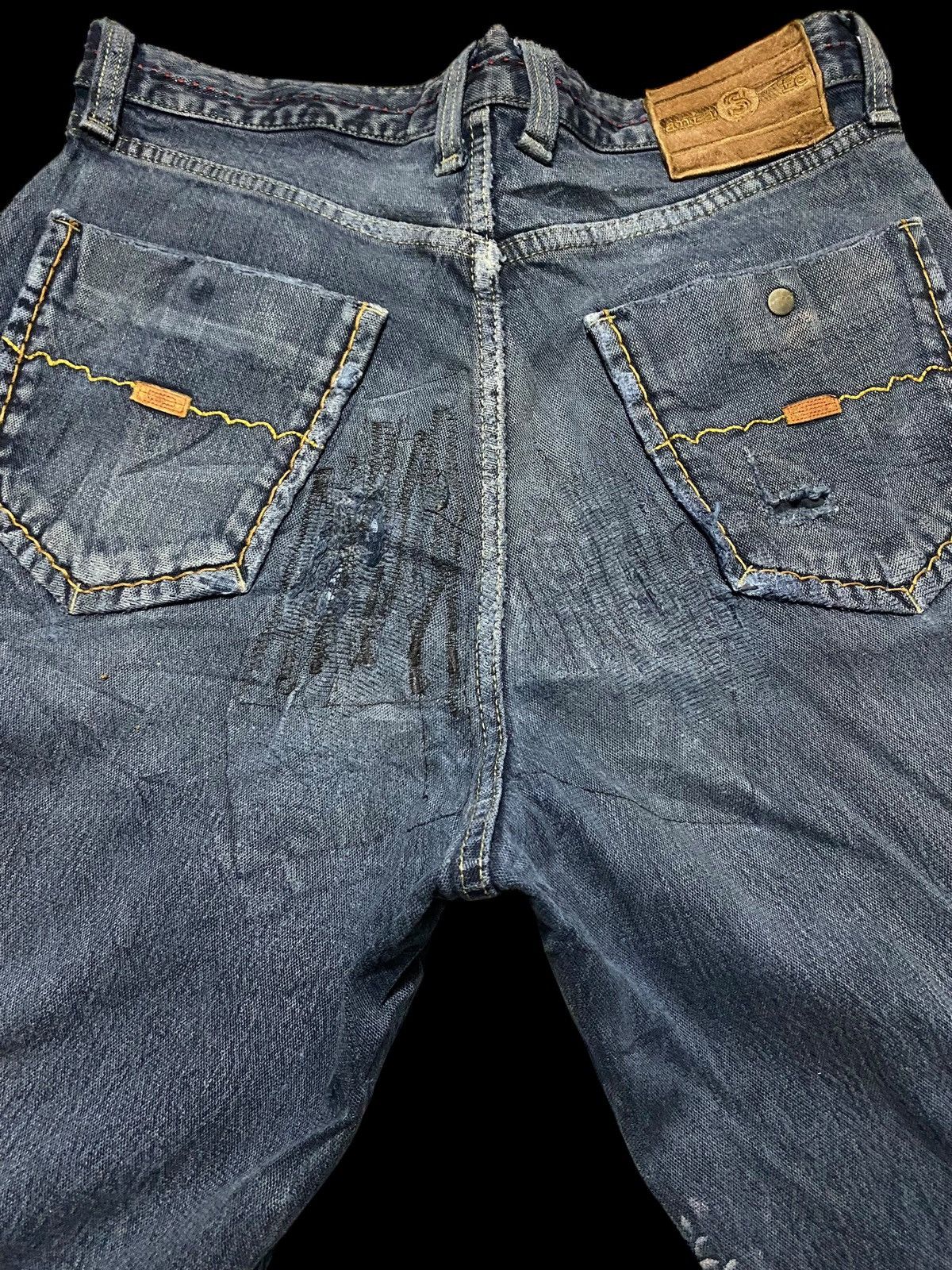 Japanese Brand Vintage Japanese Brands Santafe Dragon Distressed Jeans Size US 32 / EU 48 - 14 Thumbnail