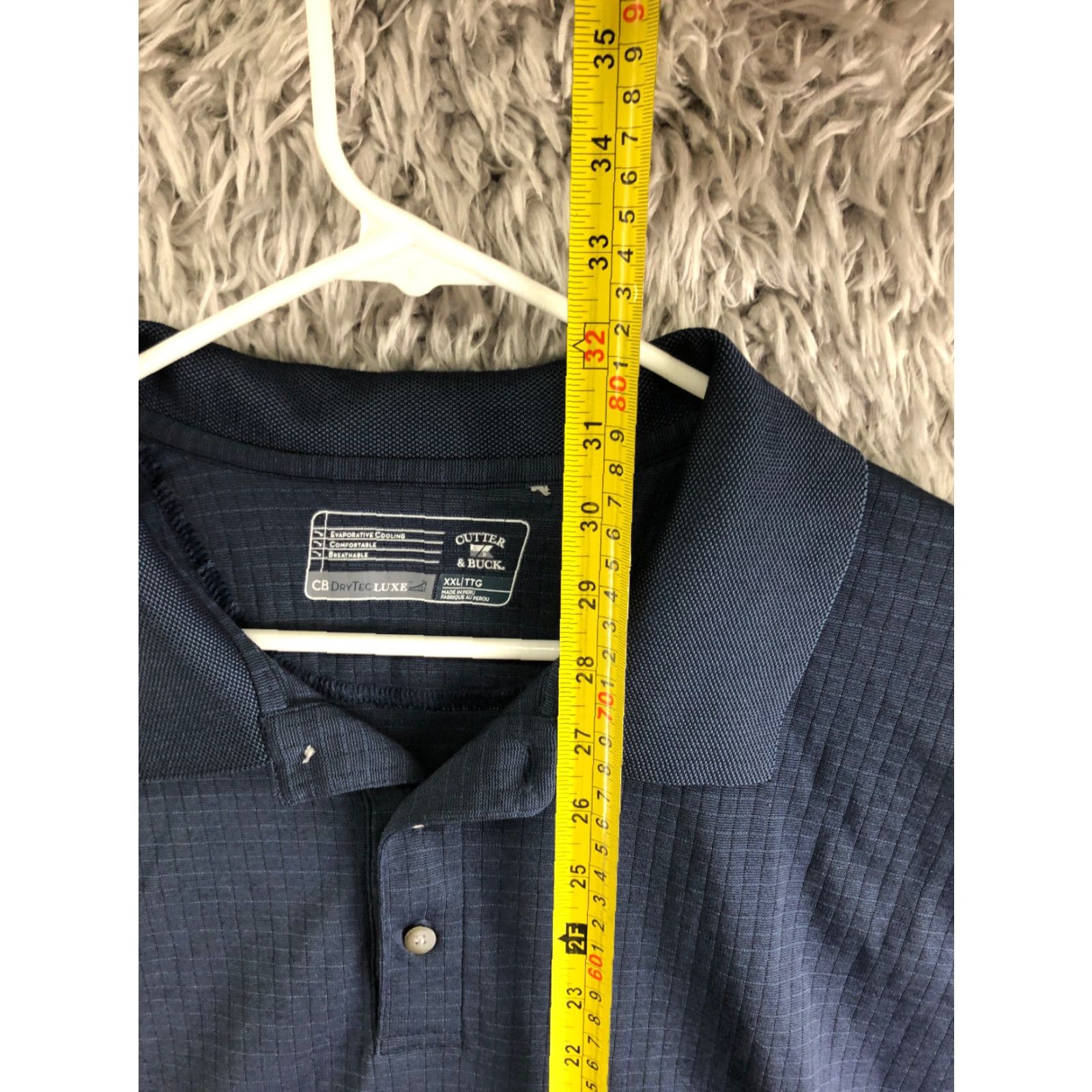 Cutter & Buck Cutter & Buck Mens Size XXL Blue Polo Short Sleeve Collared Shirt Size US XXL / EU 58 / 5 - 3 Thumbnail