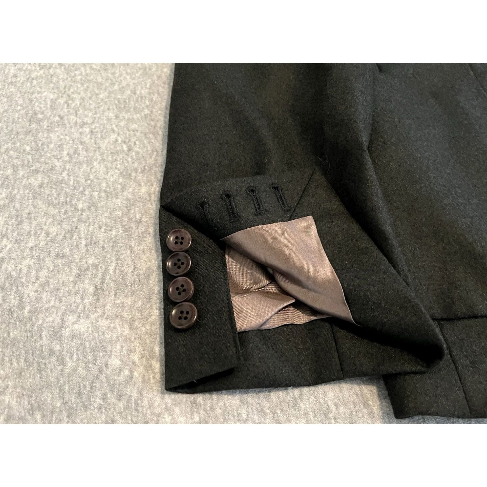 Charles Tyrwhitt Charles Tyrwhitt Blazer Sport Coat Jacket 42L Slim Fit Wool Gray 2 Button Long Coat Mens Size 42R - 6 Thumbnail