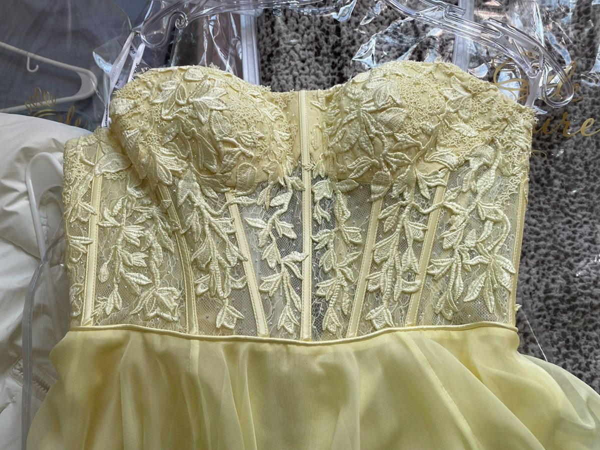 Other Sherri Hill Yellow Corset Dress Size S / US 4 / IT 40 - 4 Thumbnail