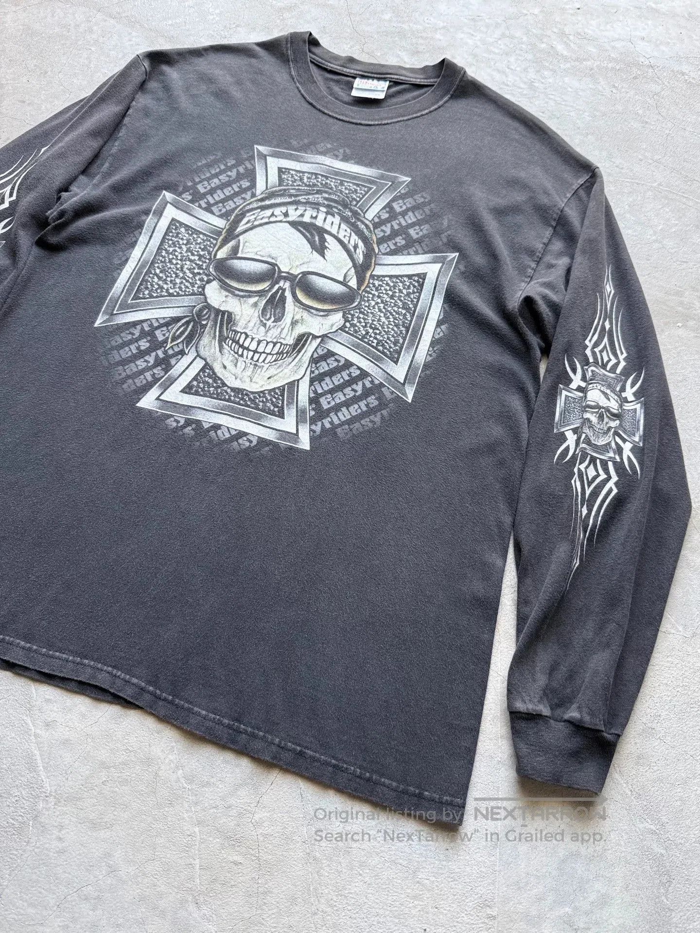 Vintage Vintage 00s Easyriders Choppers Long Sleeve Tee. Size US L / EU 52-54 / 3 - 2 Thumbnail