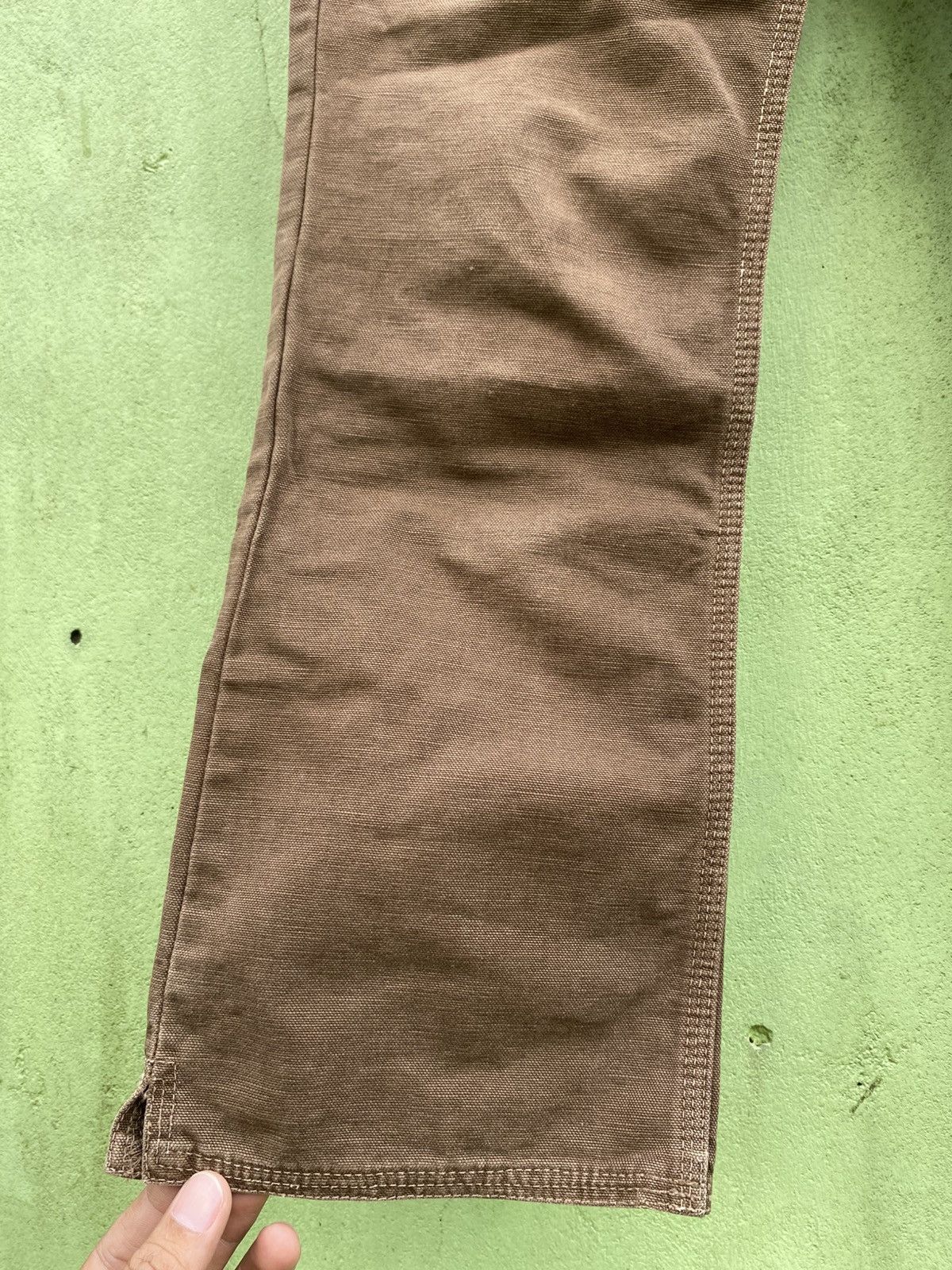Le Grande Bleu (L.G.B.) L.G.B. Brown Canvas Pants Utility Cargo Pocket & Distress Size US 31 - 5 Thumbnail