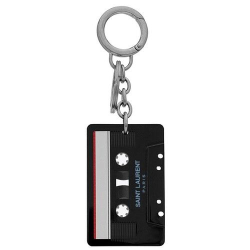Saint Laurent Paris o1s1wg110924 Size: OS / Cassette Tape Keyring in Black Size ONE SIZE - 2 Thumbnail