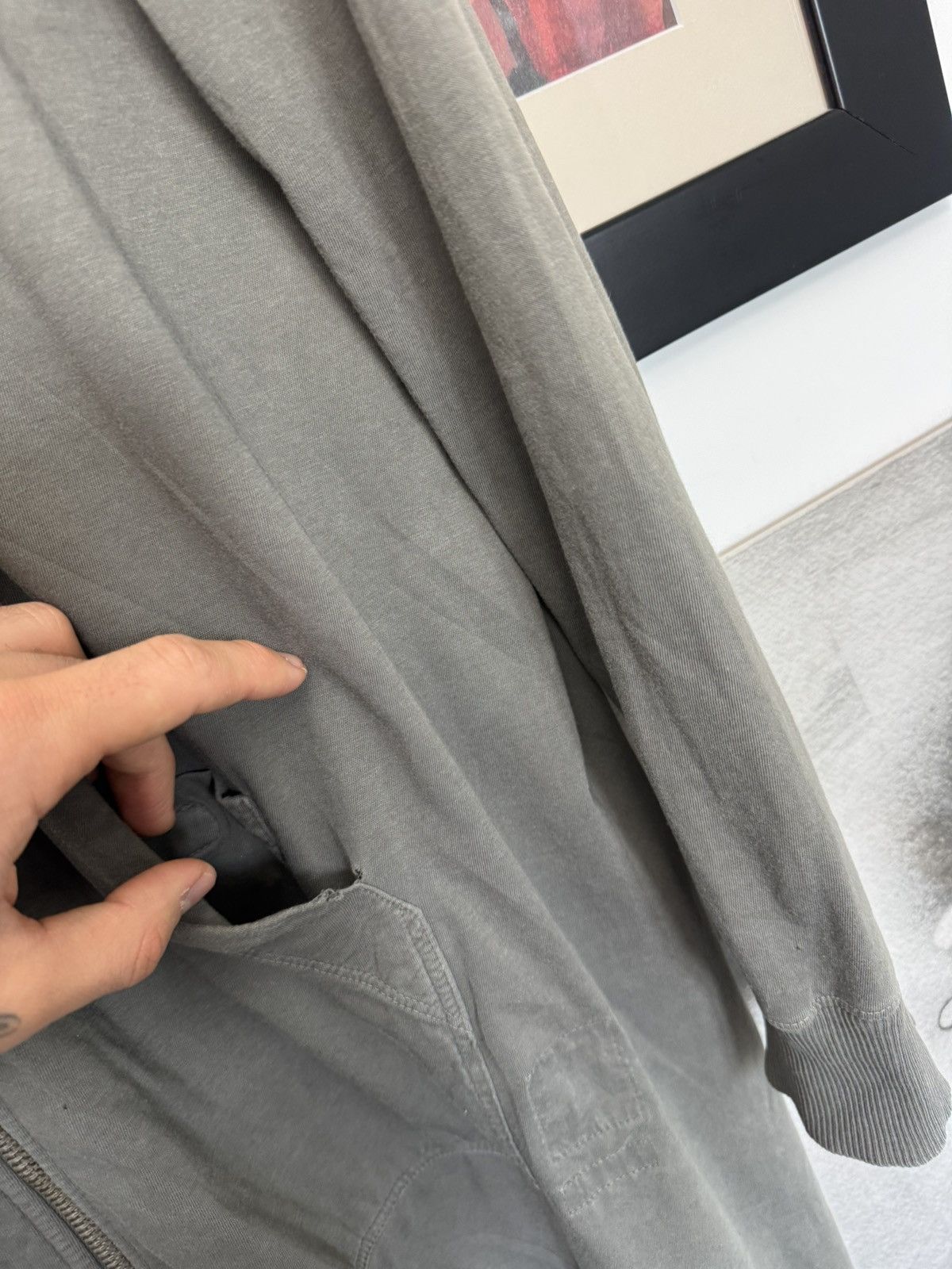 Rick Owens Rick Owens Drkshdw Dark Dust Long Zip Hoodie Designer Rare Size US M / EU 48-50 / 2 - 11 Thumbnail