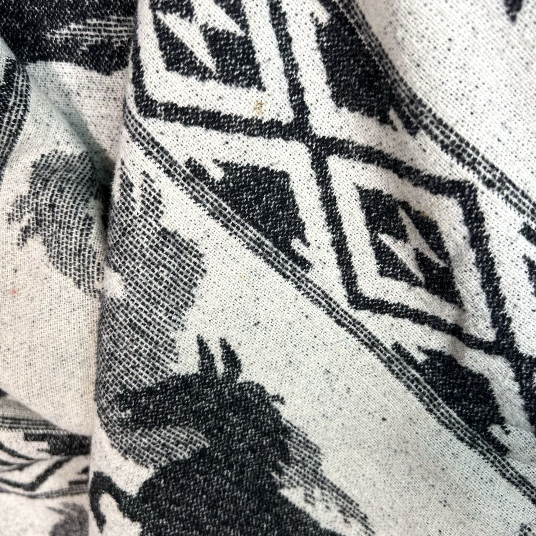 Anthropologie VINTAGE Capulet Anthropologie Wrap Coat Coat Wool Blend Oversized Southwest Boho Womens L White Gray L Capulet For Anthropologie Size L / US 10 / IT 46 - 7 Thumbnail