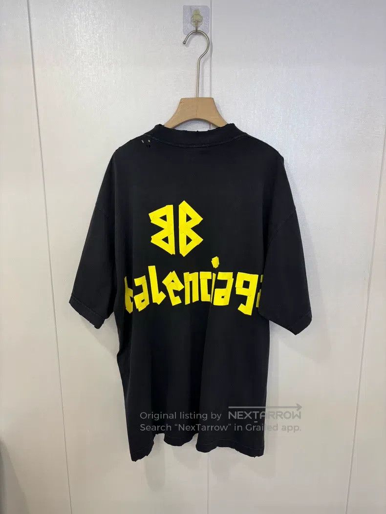 Balenciaga Black Tape Printed Short Sleeve T-Shirt