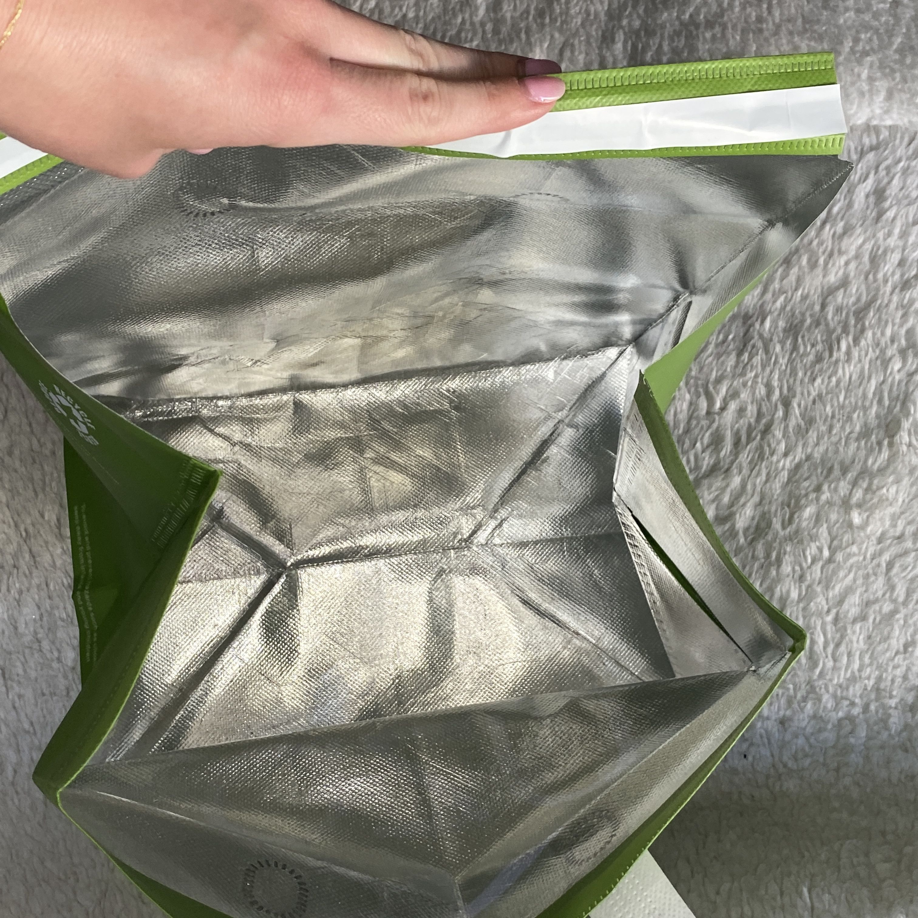 Other AZN Green Reusable Insulated Shopping Tote Bag Size ONE SIZE - 6 Thumbnail