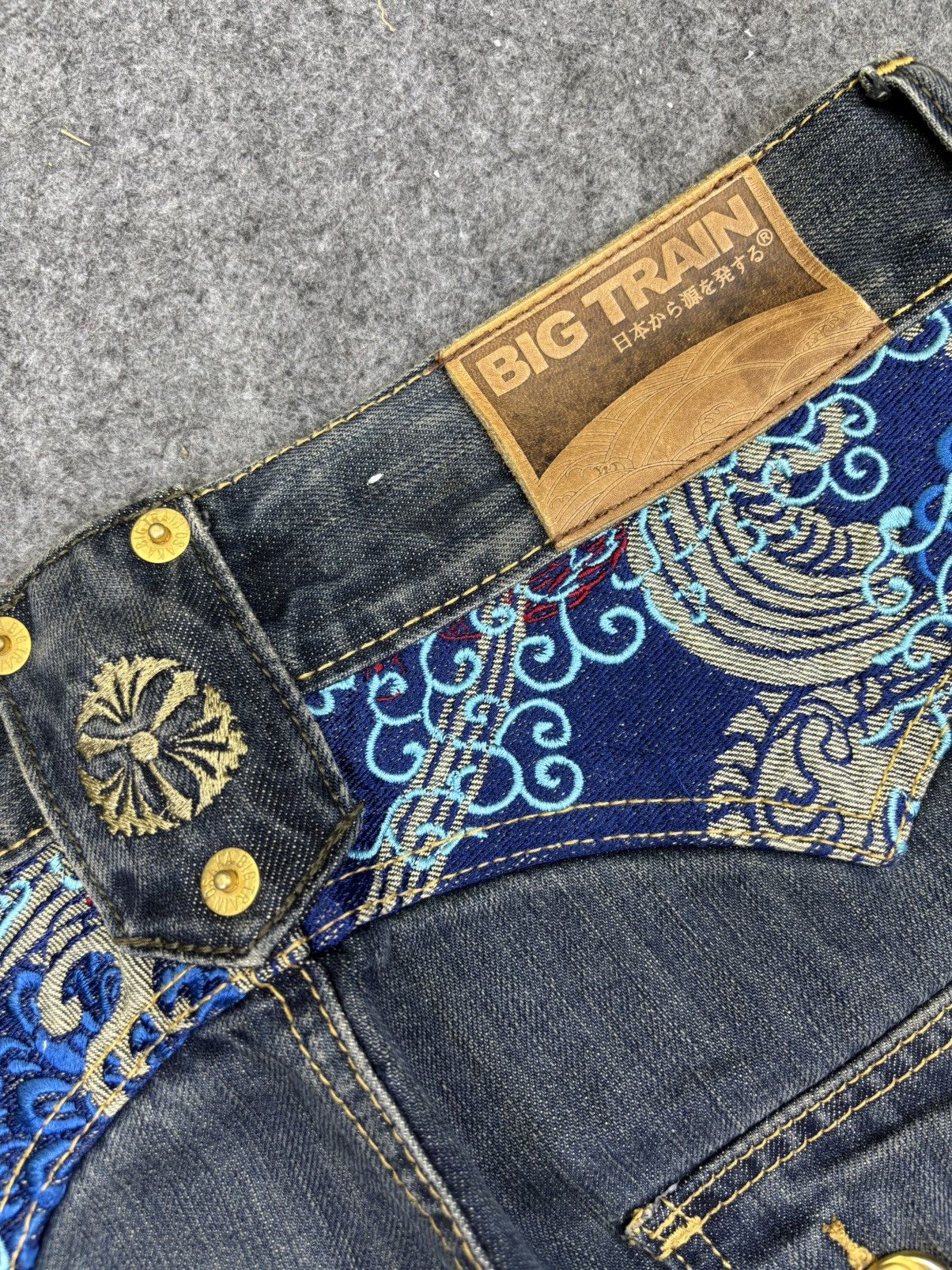 Japanese Brand 💥Archival💥Osaka Big Train Loose Distressed Denim F832 Size US 32 / EU 48 - 13 Thumbnail