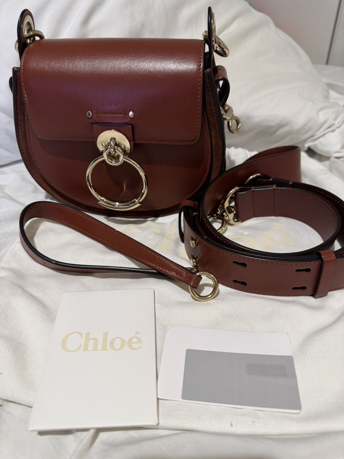 Chloe Chloé Tess Ring-Embellished Shoulder Bag Size ONE SIZE - 1 Thumbnail