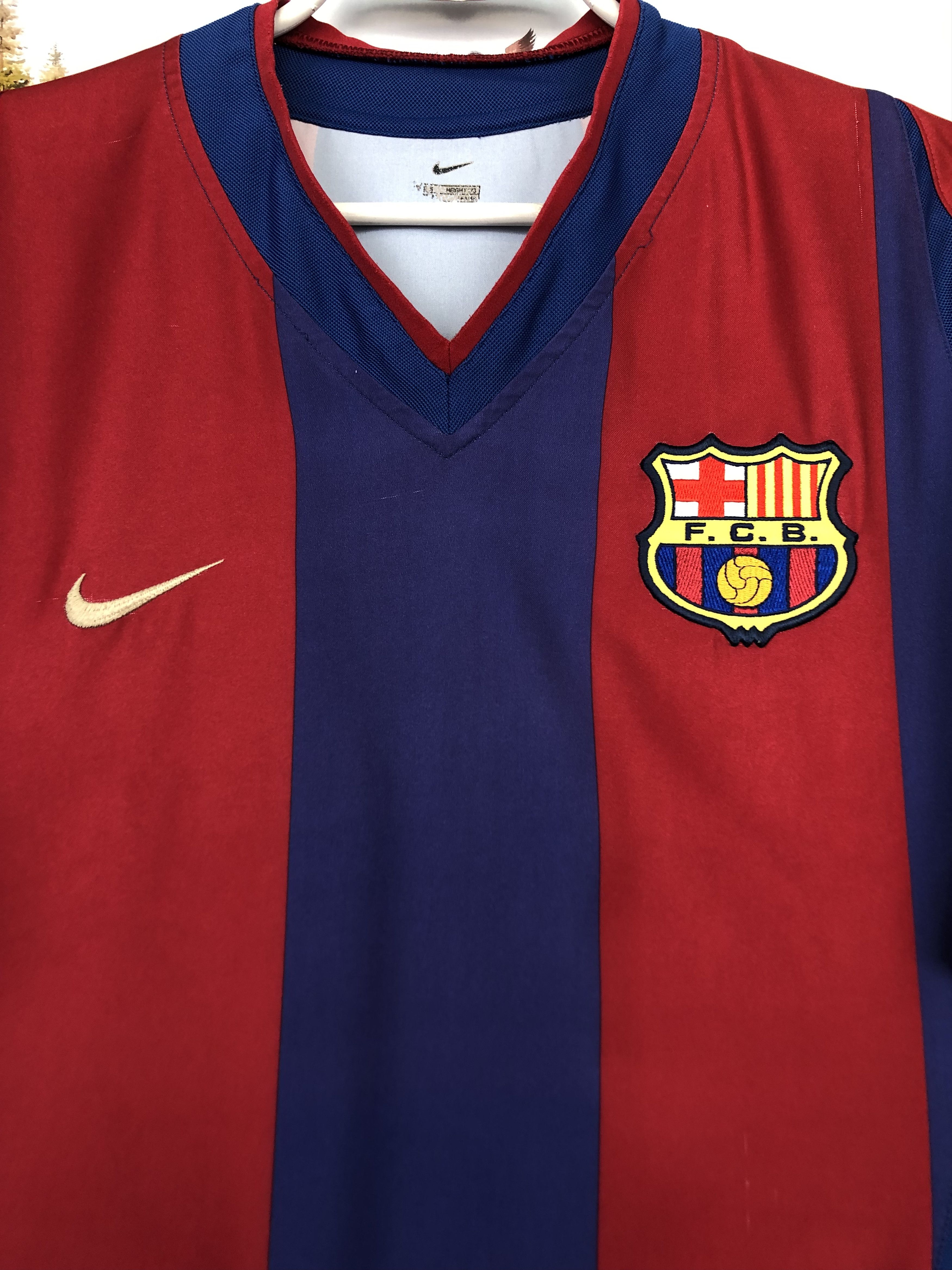 Nike Barcelona football shirt 2002 Soccer Nike Jersey Camiseta Size US S / EU 44-46 / 1 - 3 Thumbnail
