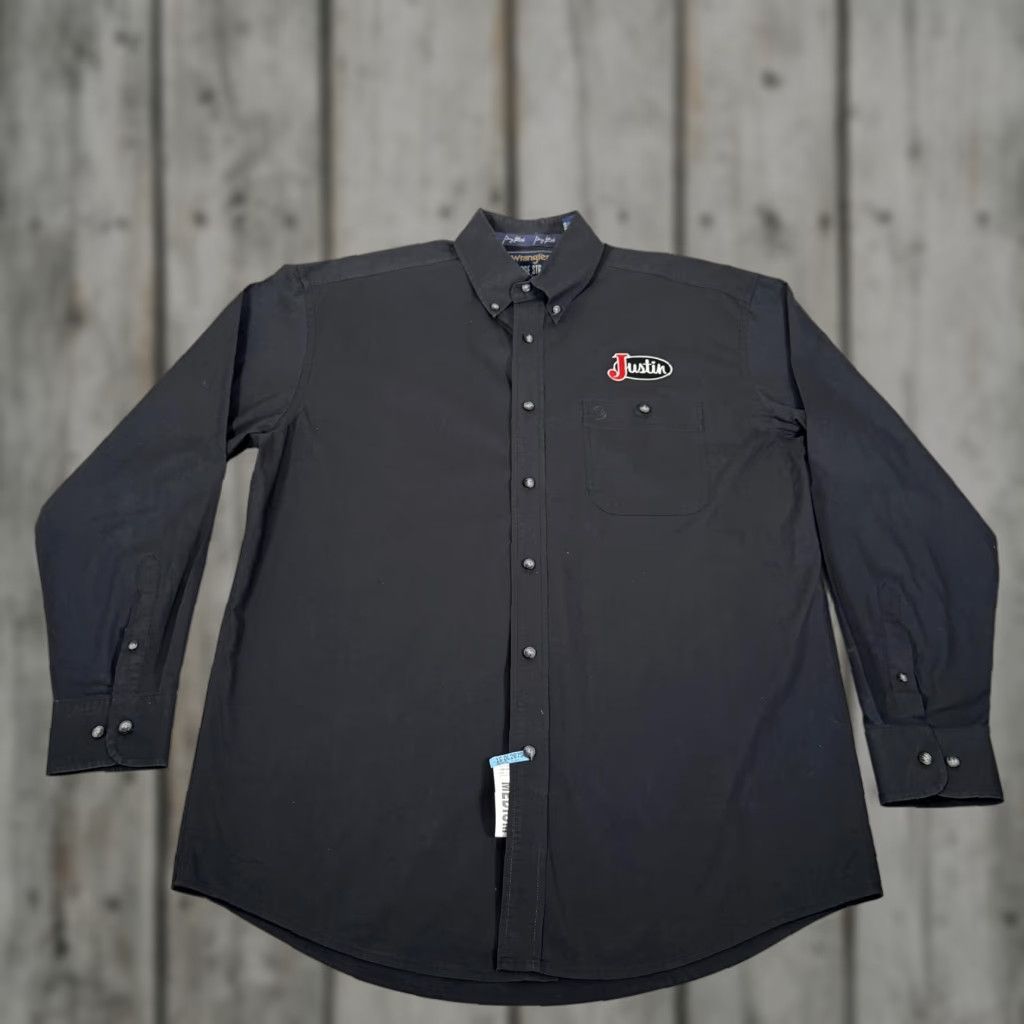 Wrangler Wrangler Shirt Mens Large George Strait Justin Boots Embroidered Western Cowboy Shirt Size US L / EU 52-54 / 3 - 1 Thumbnail