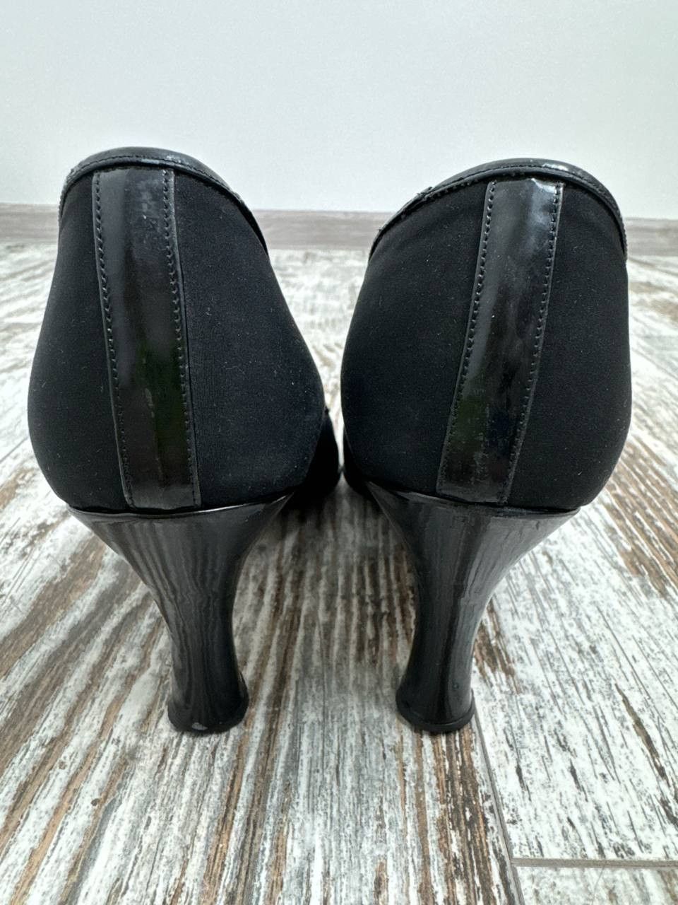 Other Gianmarco Lorenzi Vintage Fabric Patent Leather Pumps Heels Size US 7 / IT 37 - 5 Thumbnail