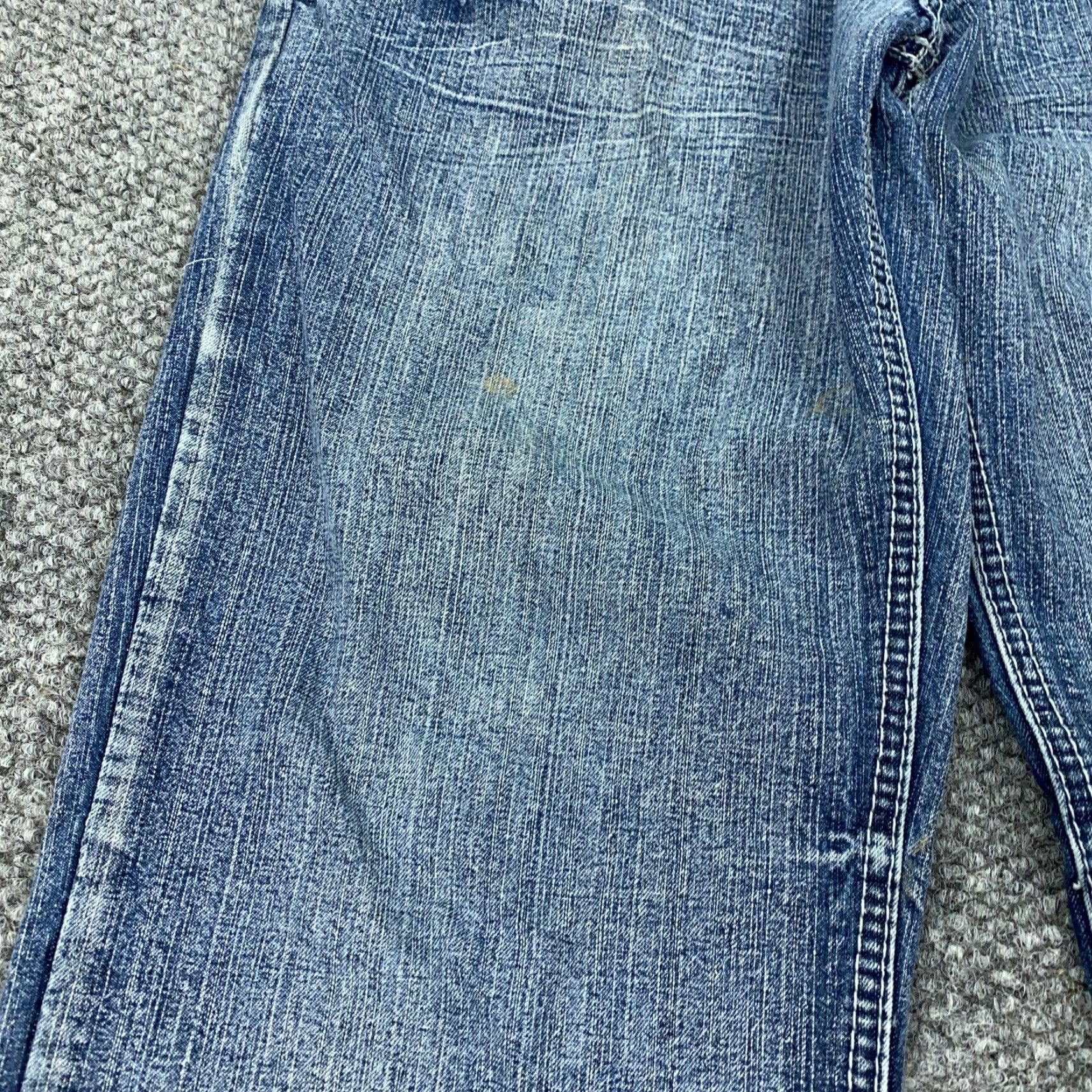 Ecko Unltd. VINTAGE Ecko Unltd. Men's Denim Jeans Size 34 Relaxed Fit Bootcut Distressed Raw Hem Hip Hop Grunge Blue Size US 32 / EU 48 - 5 Thumbnail