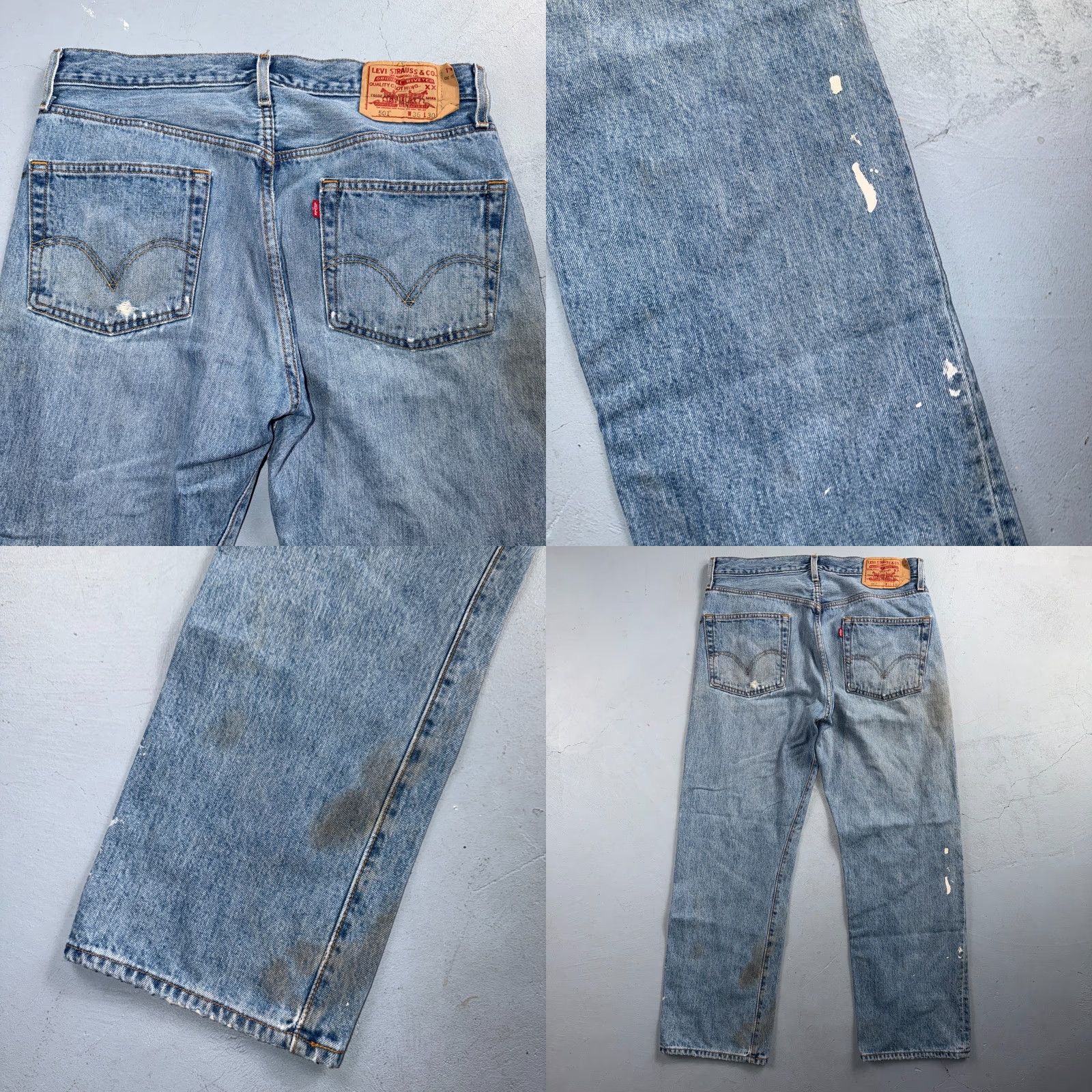 Levi's VINTAGE Levi's 501 Jeans Straight 36x30 Blue Light Wash 90s Mens Denim 5-Pocket Regular Regular Fit Button Closure Size US 36 / EU 52 - 11 Thumbnail