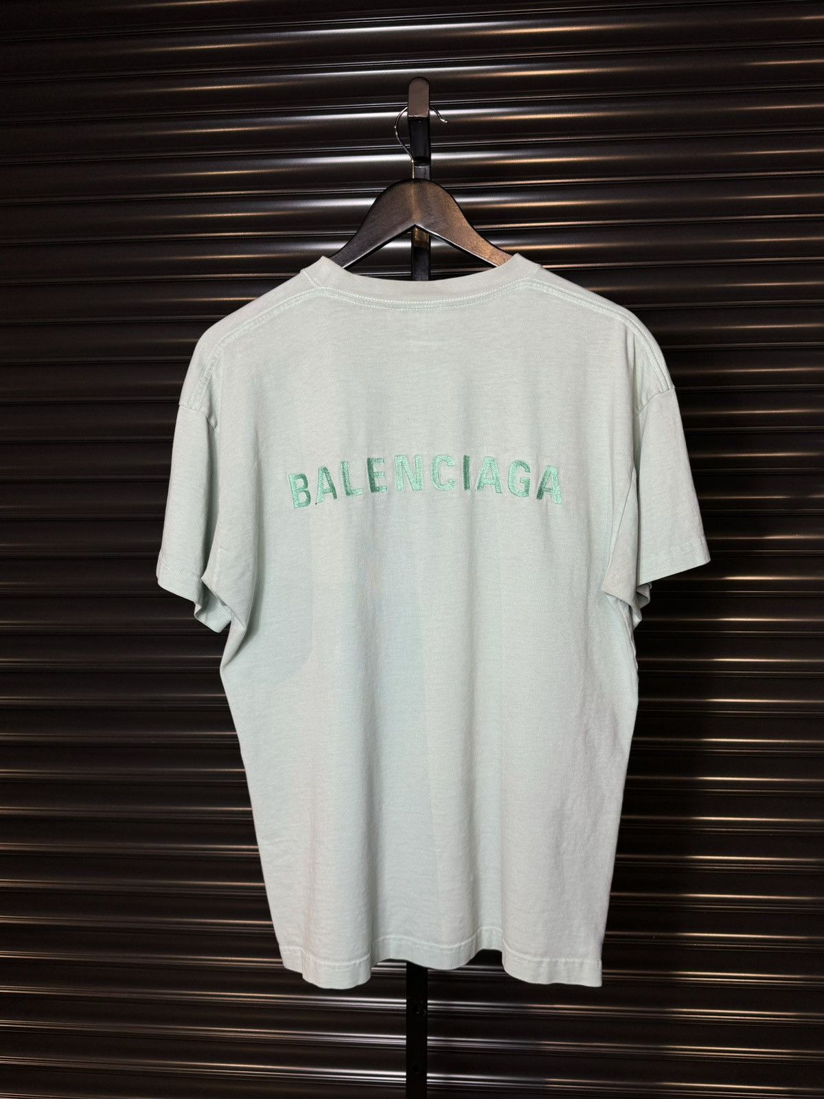 Balenciaga Balenciaga Blue Embroidered Logo Tee - Medium Size US M / EU 48-50 / 2 - 2 Thumbnail