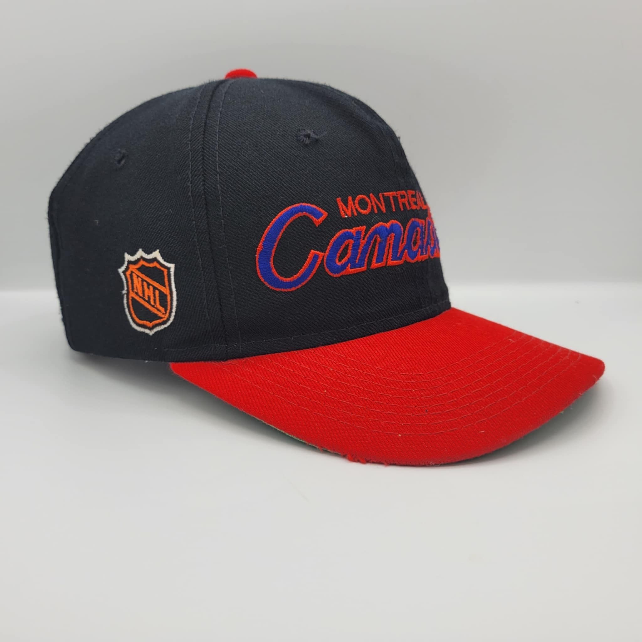 NHL × Sports Specialties × Vintage Montreal Canadiens 90s Sports Specialties Script Hat Size ONE SIZE - 4 Thumbnail