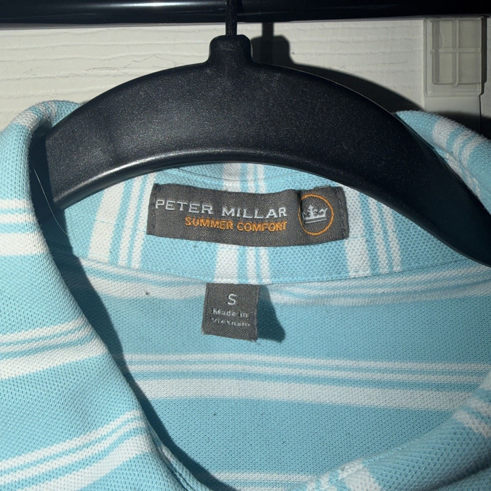 Peter Millar Peter Millar Golf Polo White Blue Aqua Small Size US S / EU 44-46 / 1 - 5 Thumbnail