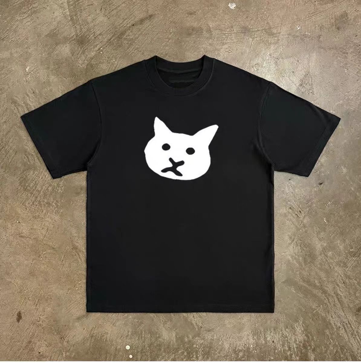 Vintage Black retro kitten print t-shirt Size US M / EU 48-50 / 2 - 1 Thumbnail