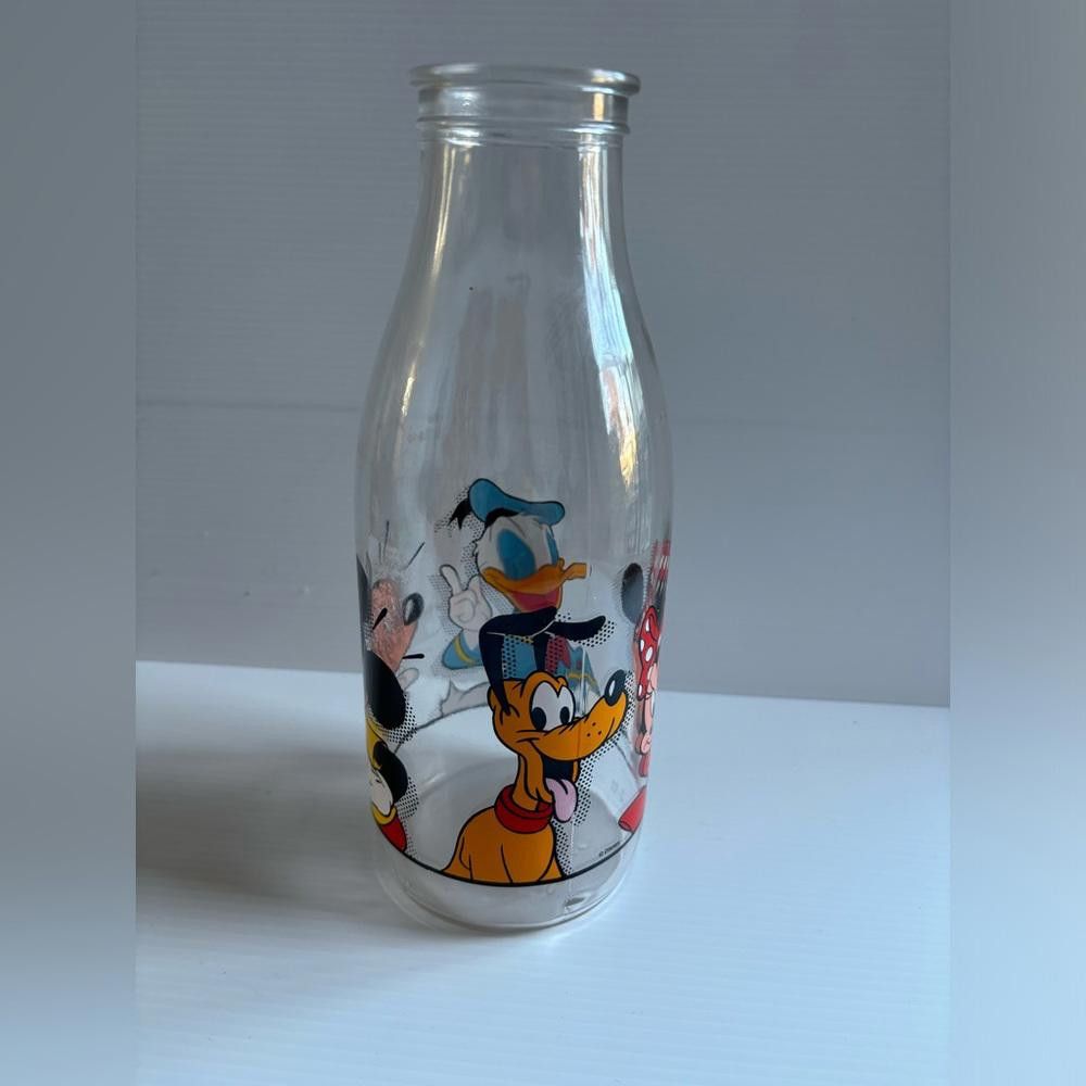 Disney DISNEY vintage Milk Glass Bottle MickeyMouse Minnie Mouse Size ONE SIZE - 2 Thumbnail