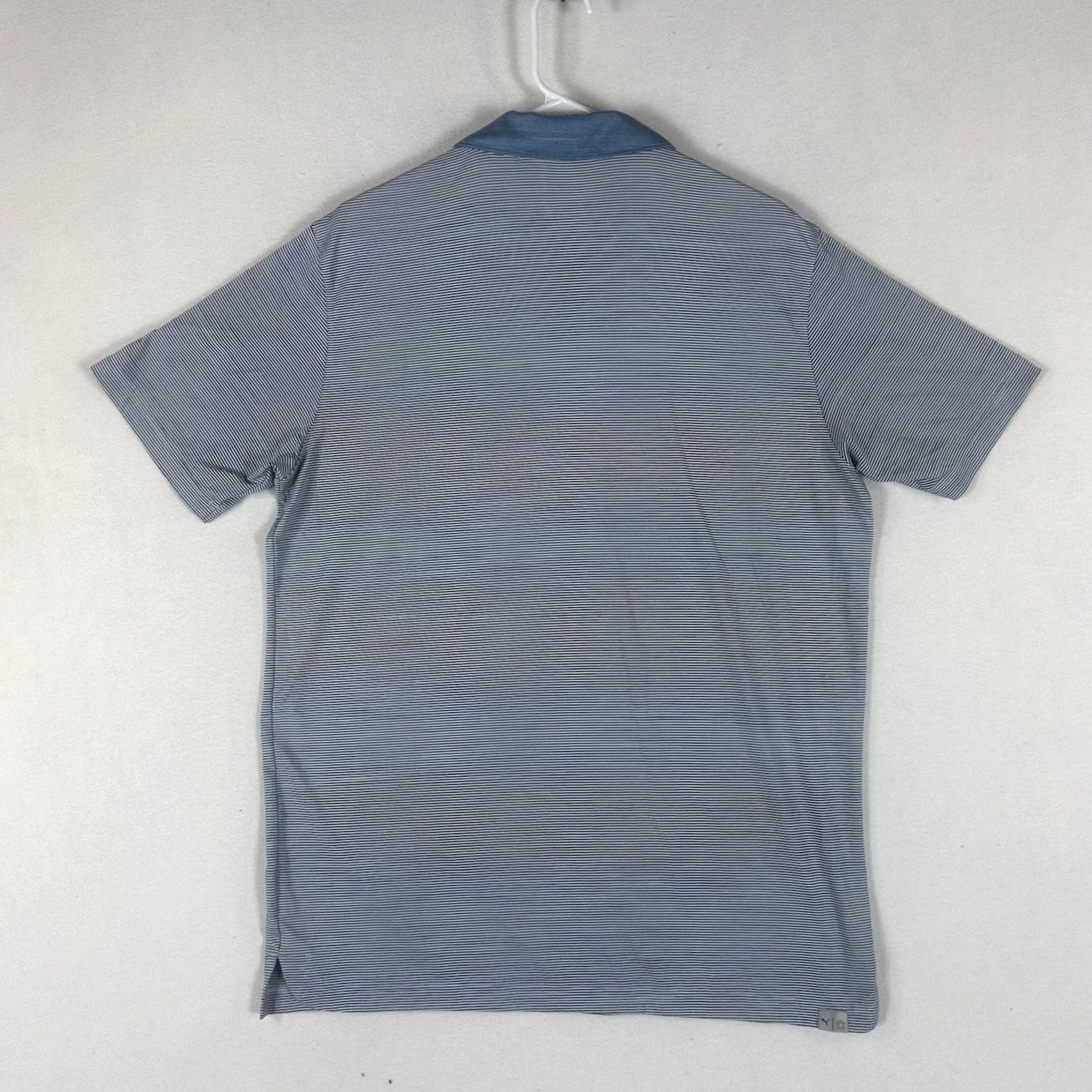 Puma PUMA Polo Shirt Mens M Blue Striped Golf Casual Dry Cell Short Sleeve NWT? Size US M / EU 48-50 / 2 - 5 Thumbnail
