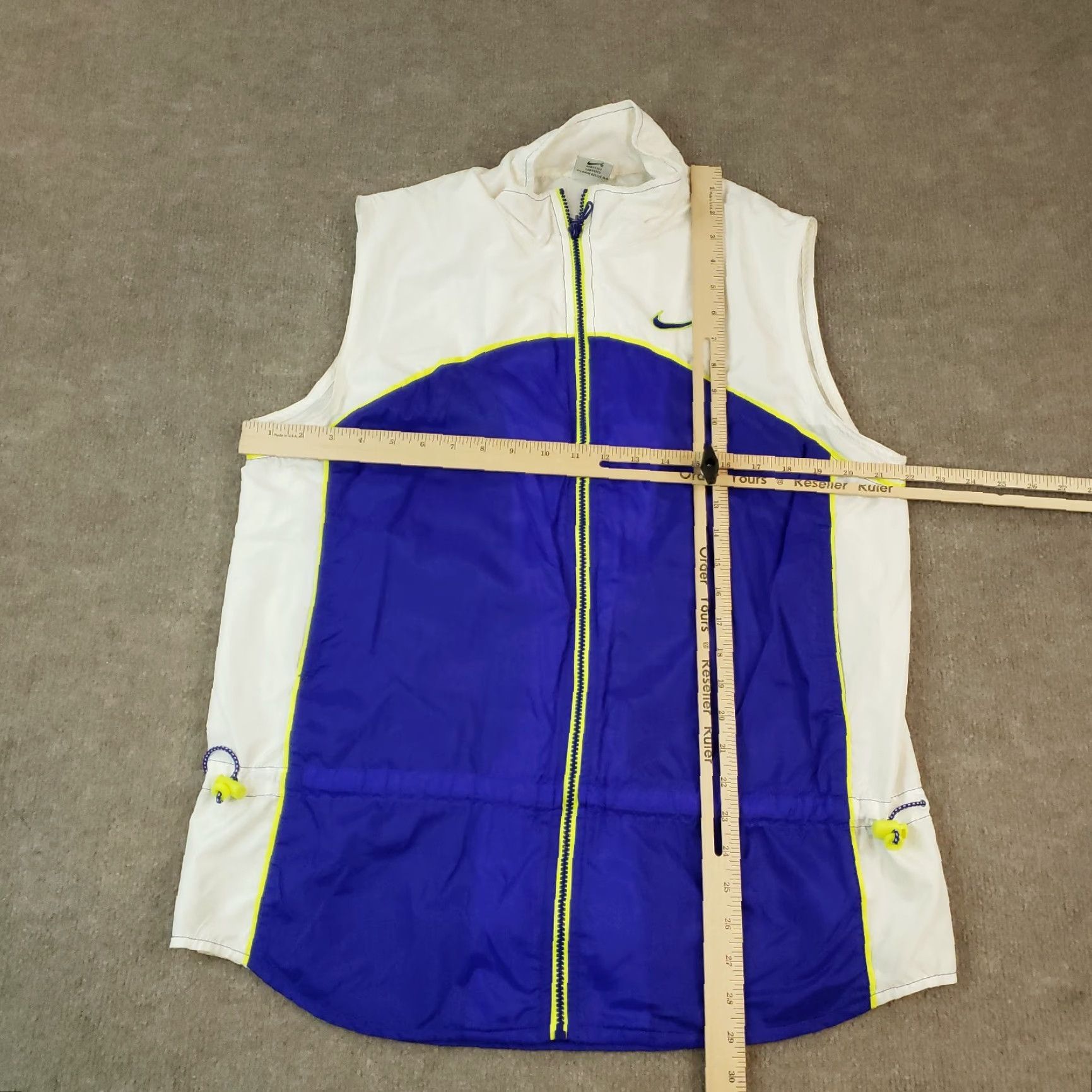 Nike VINTAGE Nike Windbreaker Vest Womens Large White Blue Full Zip Lightweight 90s Size M / US 6-8 / IT 42-44 - 2 Thumbnail