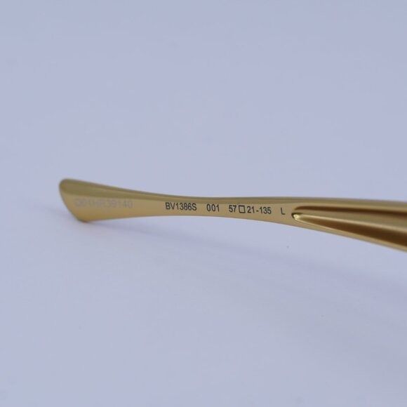 Bottega Veneta Bottega Veneta BV1386S 001 Sunglasses Gold Oval Frame, Grey Size ONE SIZE - 10 Thumbnail