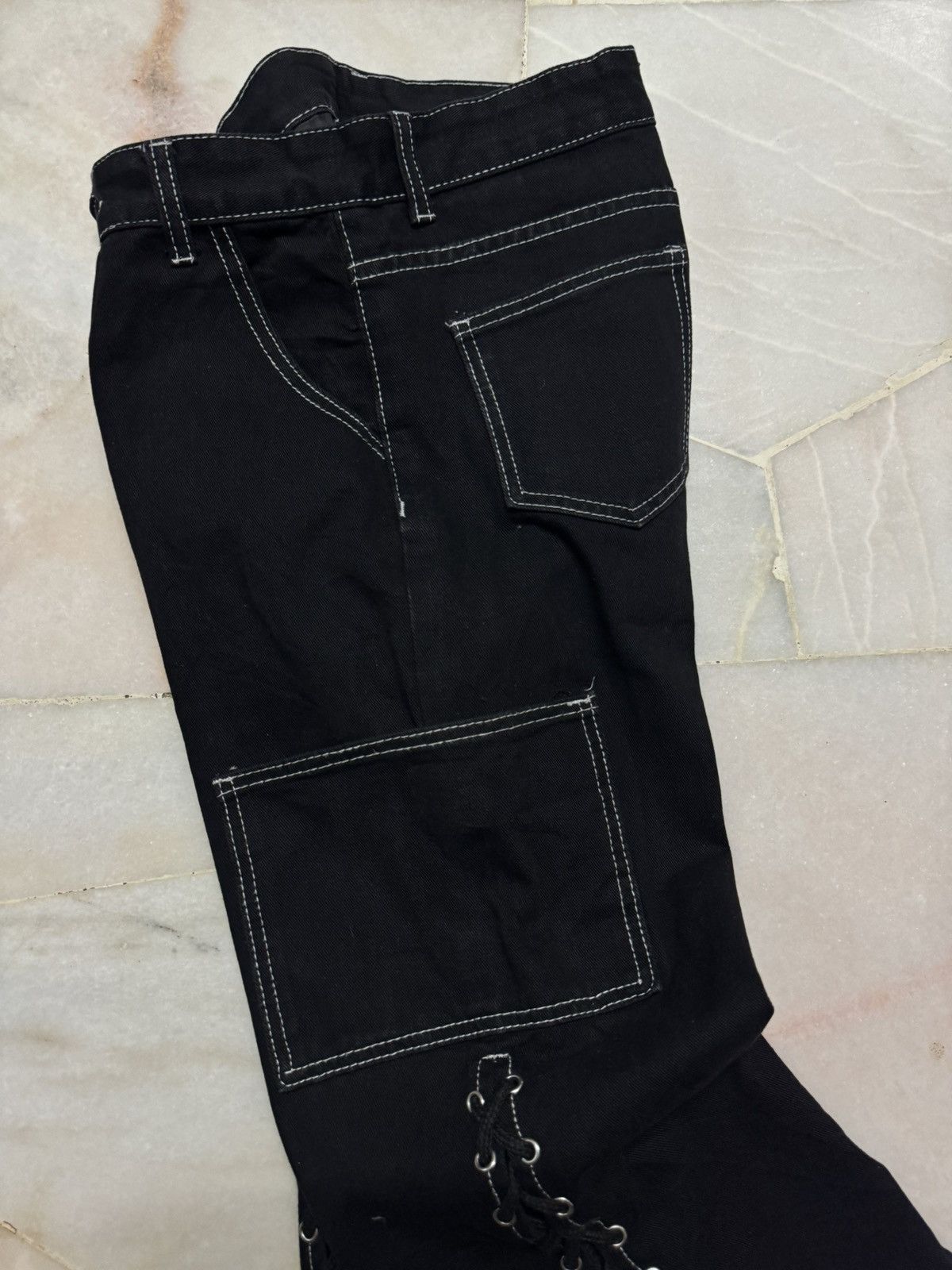 Tornado Mart 💥LACE-UP💥BAGGY💥JAPANESE LACE-UP SICK CARGO BY SHEIN PUNK Size US 26 / EU 42 - 10 Thumbnail