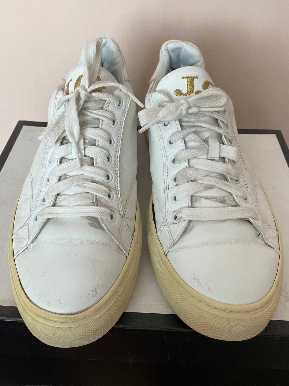 John Galliano John Galliano low top sneakers leather white casual Size US 11 / EU 44 - 2 Thumbnail