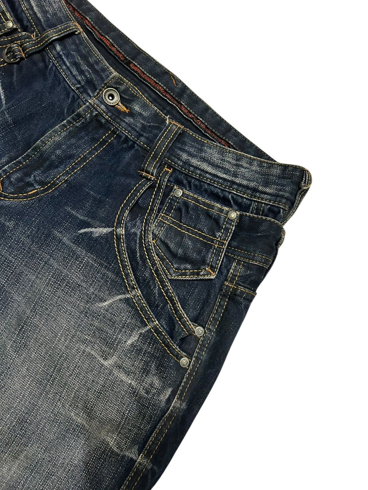 If Six Was Nine × Le Grande Bleu (L.G.B.) × Nicole Club Nicole Club For Men Rare Double Waist Punk Style Denim Jeans Size US 32 / EU 48 - 5 Thumbnail