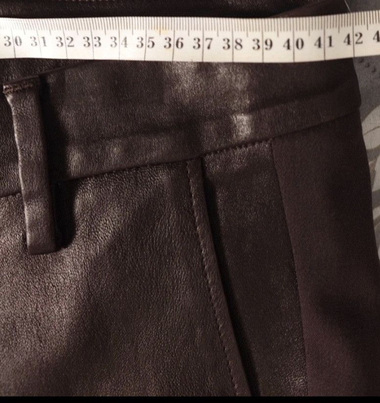 Brunello Cucinelli Brunello Cucinelli Brown Leather Panel Slim Fit Trousers Size 32" / US 10 / IT 46 - 10 Thumbnail