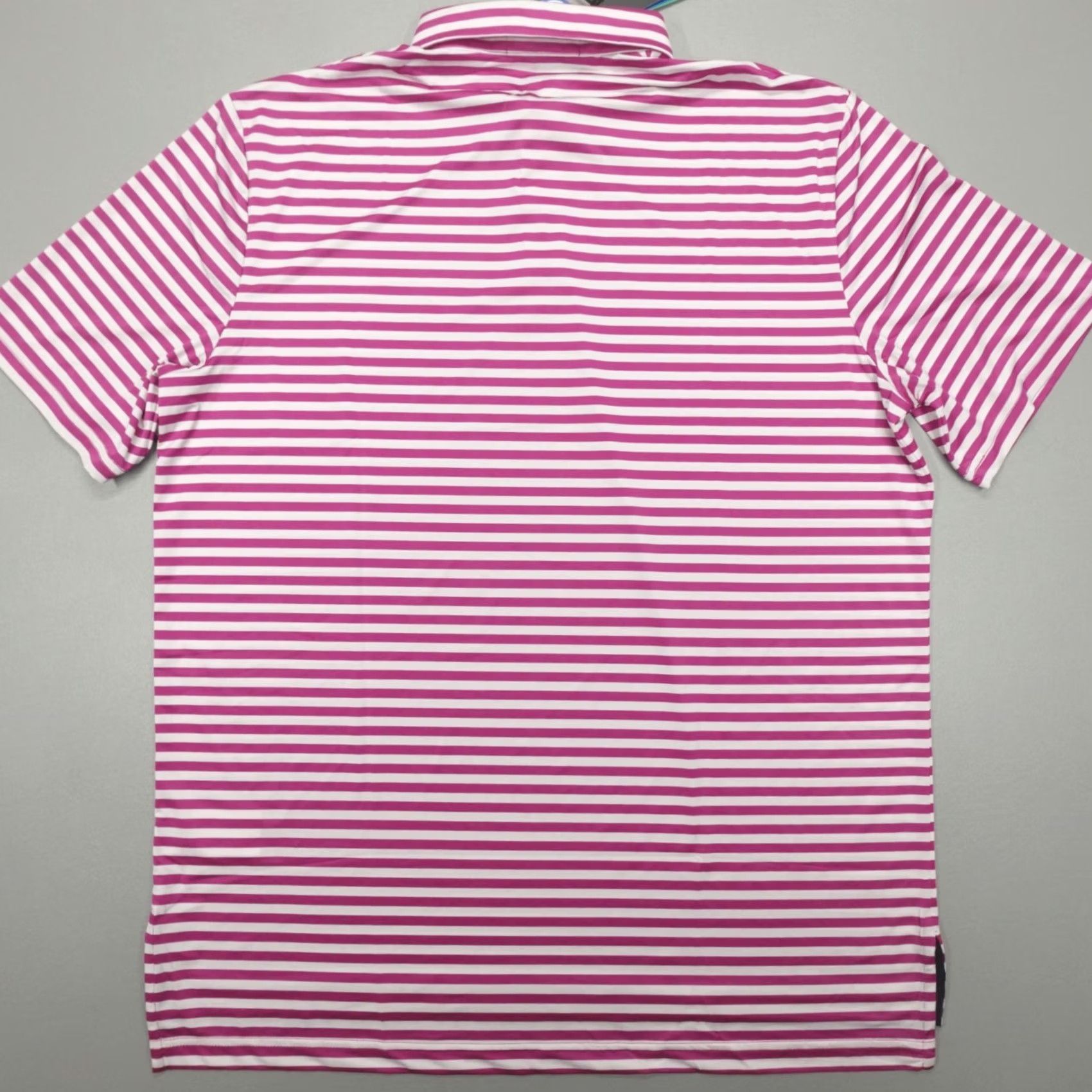 Ralph Lauren Ralph Lauren RLX Performance Golf Striped Polo Shirt Men's L Pink/White Polo Shirt Size US L / EU 52-54 / 3 - 7 Thumbnail